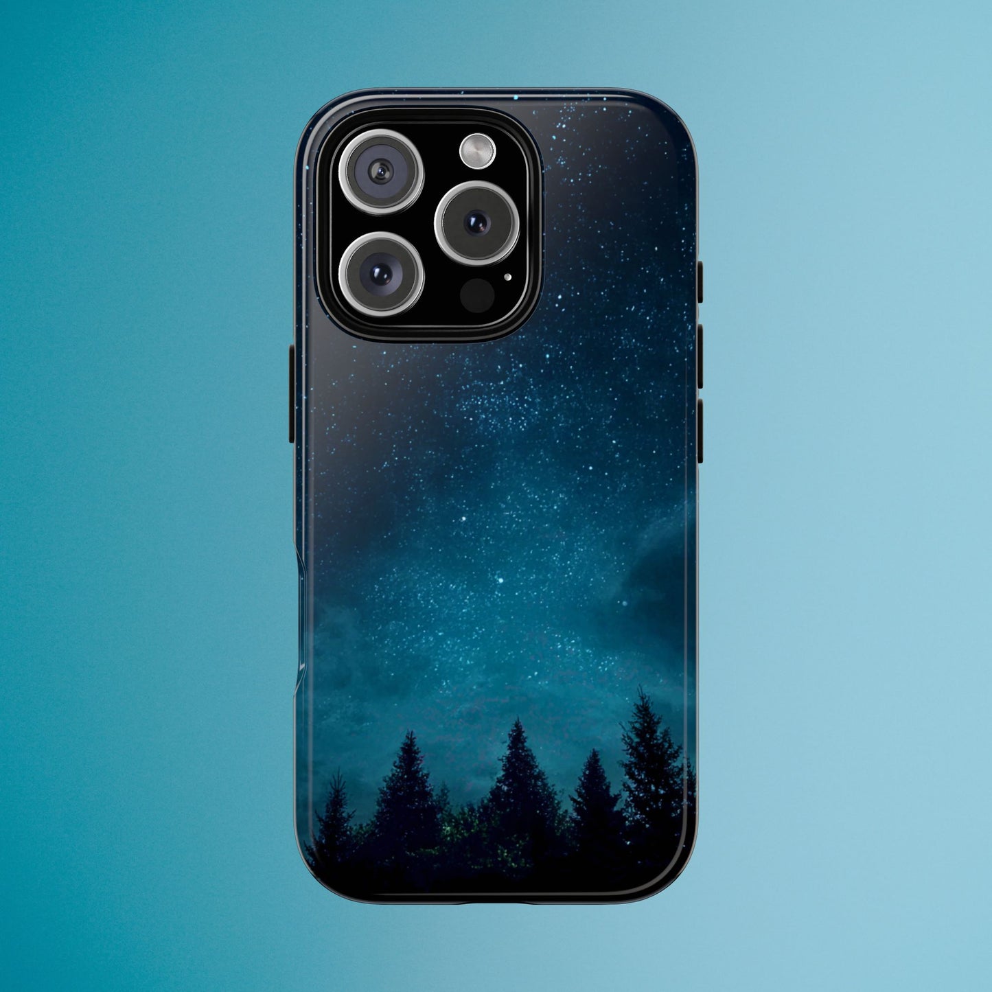 Dark Starry Night Phone Case - Winter Theme Phone Cover for iPhone, Pixel and Samsung Galaxy Models