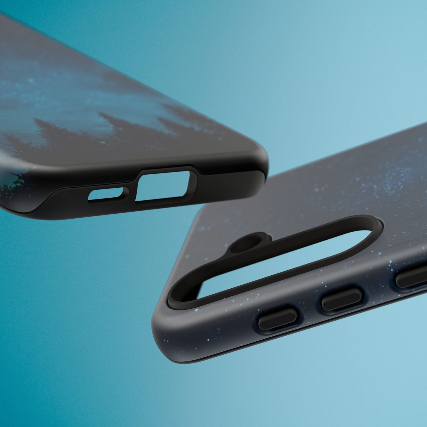 Dark Starry Night Phone Case - Winter Theme Phone Cover for iPhone, Pixel and Samsung Galaxy Models