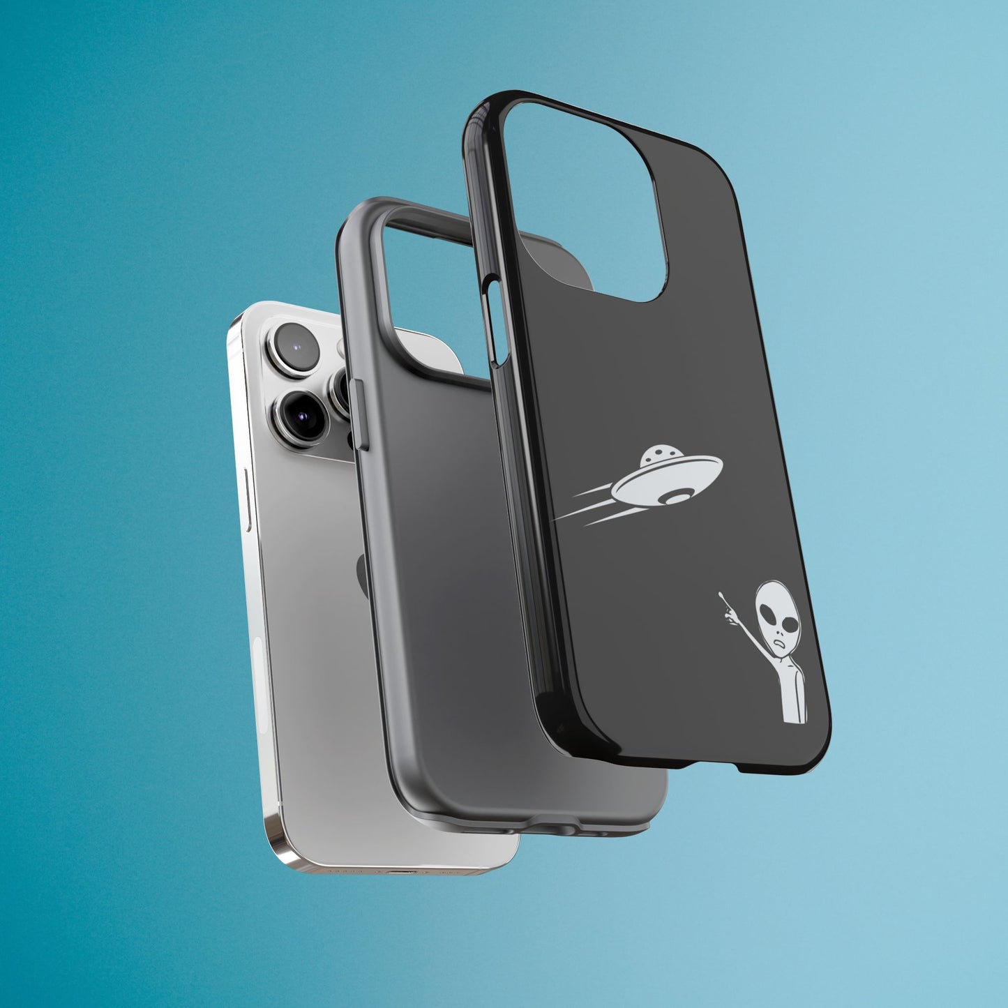 Alien UFO Phone Case, Supernatural Space Design, Sci Fi Aesthetic iPhone Samsung Pixel Cover