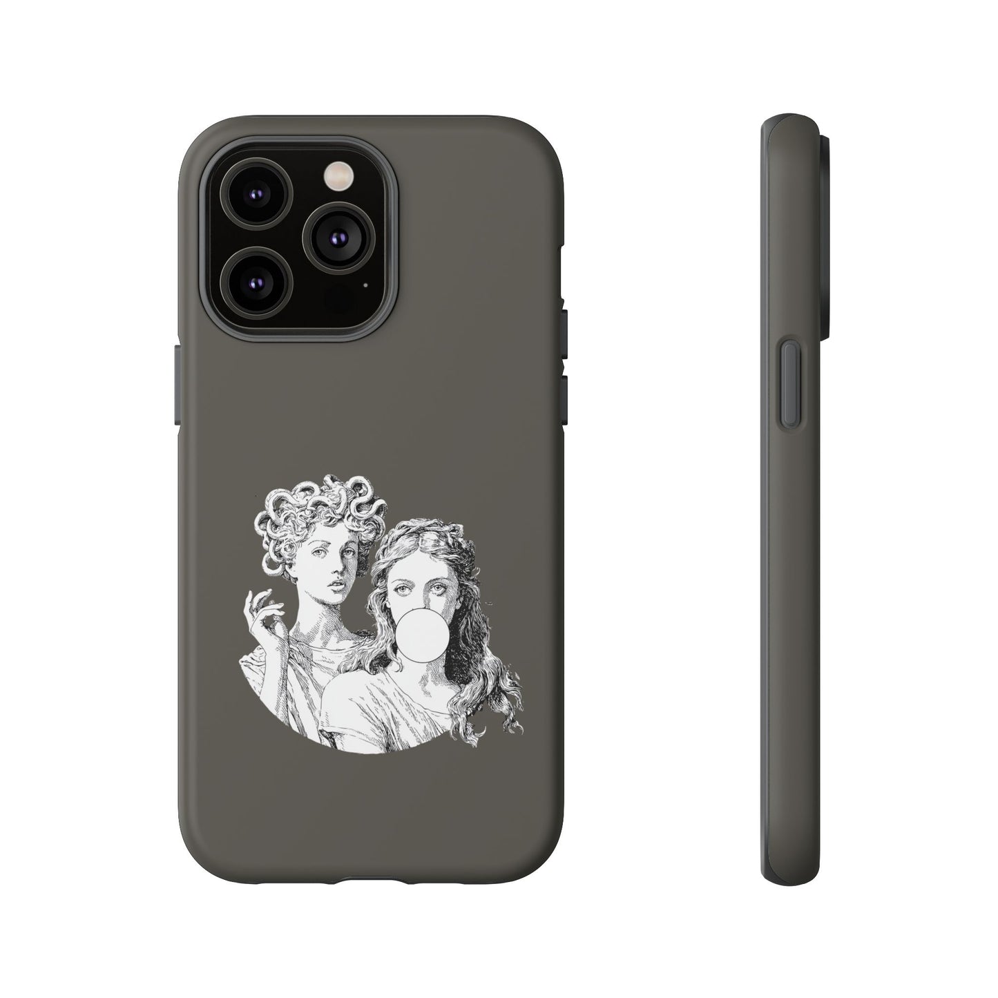 Athena and Medusa Phone Case, Greek Mythology Tough Cover, Gothic Art iPhone Samsung Pixel Case