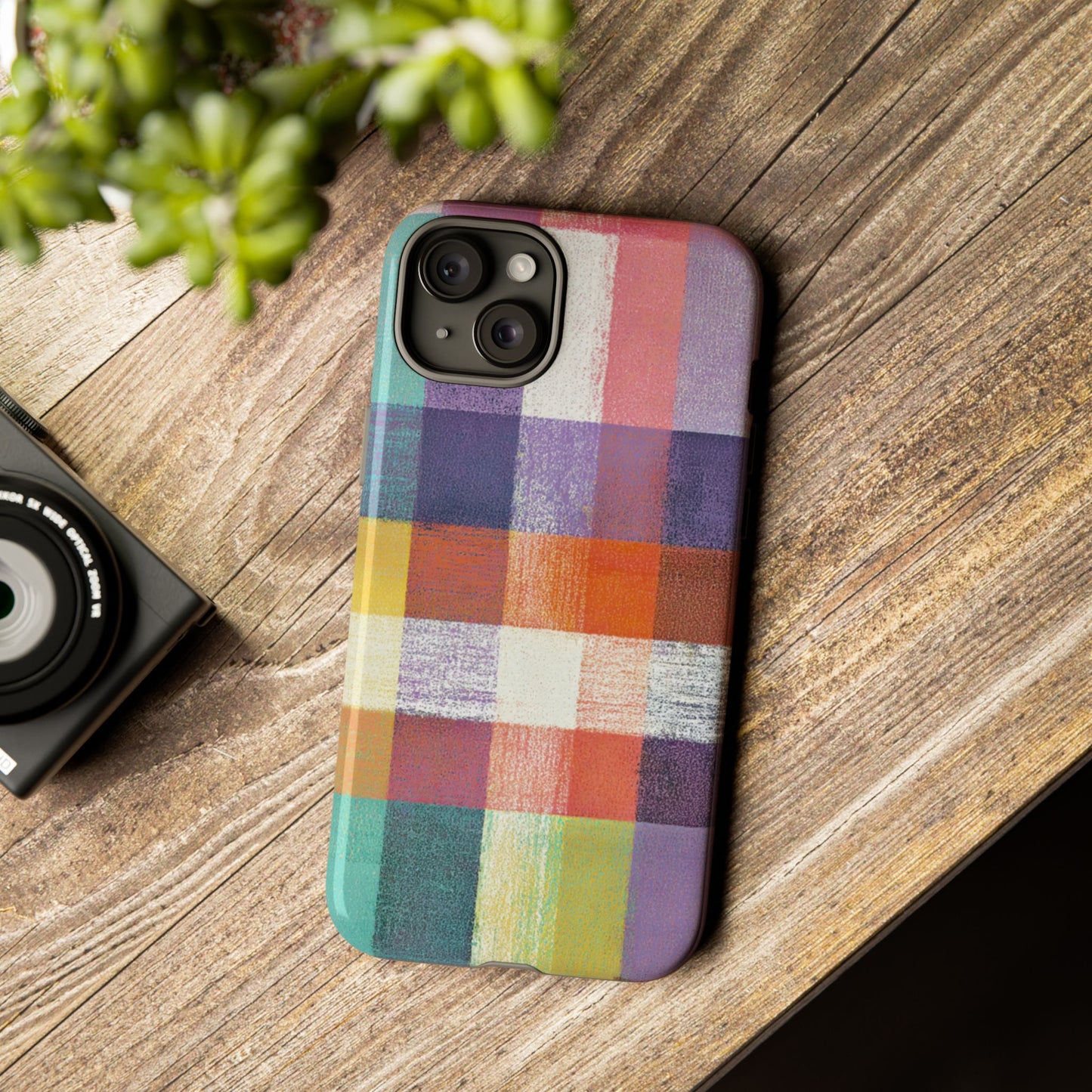 Colorful Plaid Phone Case - iPhone, Galaxy and Pixel Models