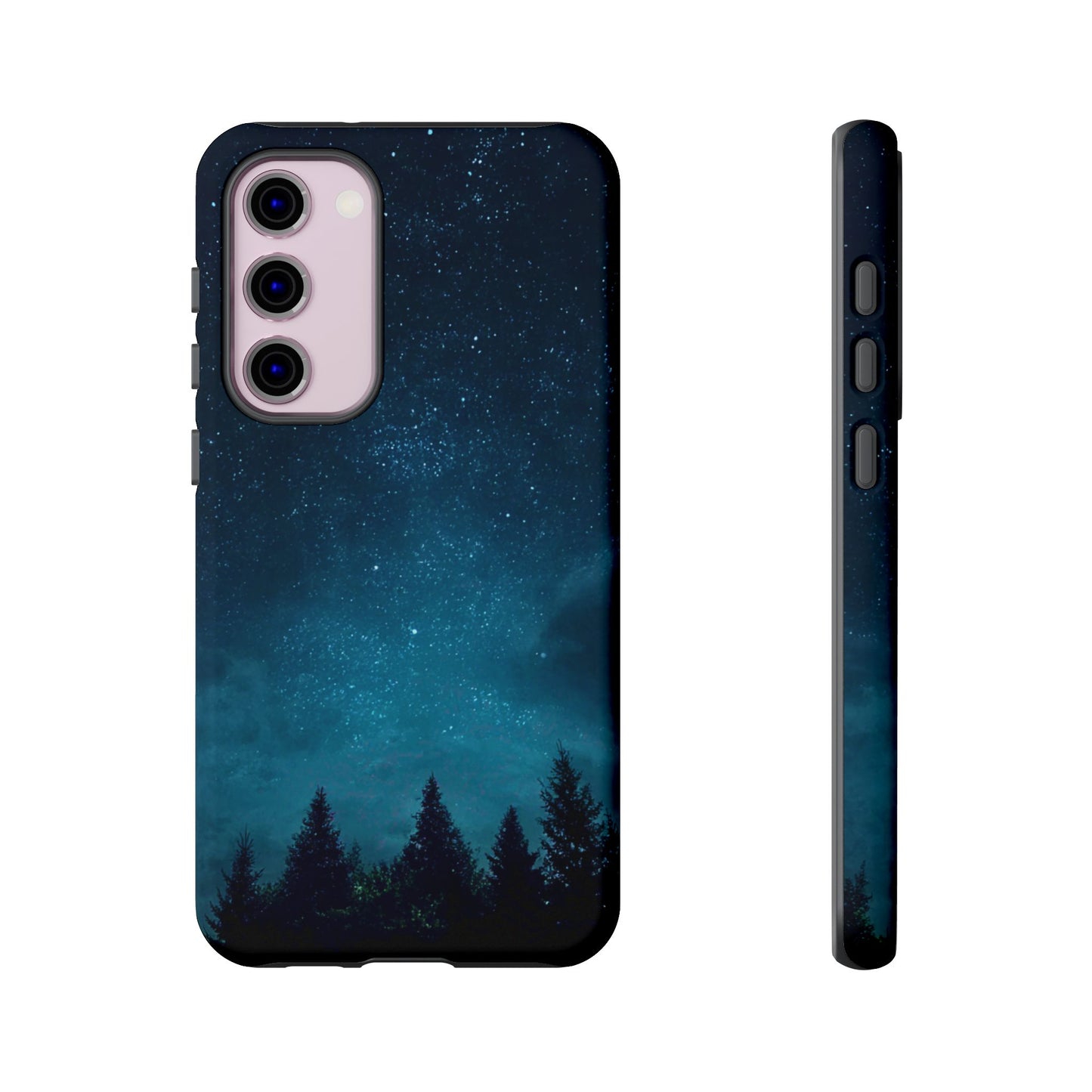 Dark Starry Night Phone Case - Winter Theme Phone Cover for iPhone, Pixel and Samsung Galaxy Models