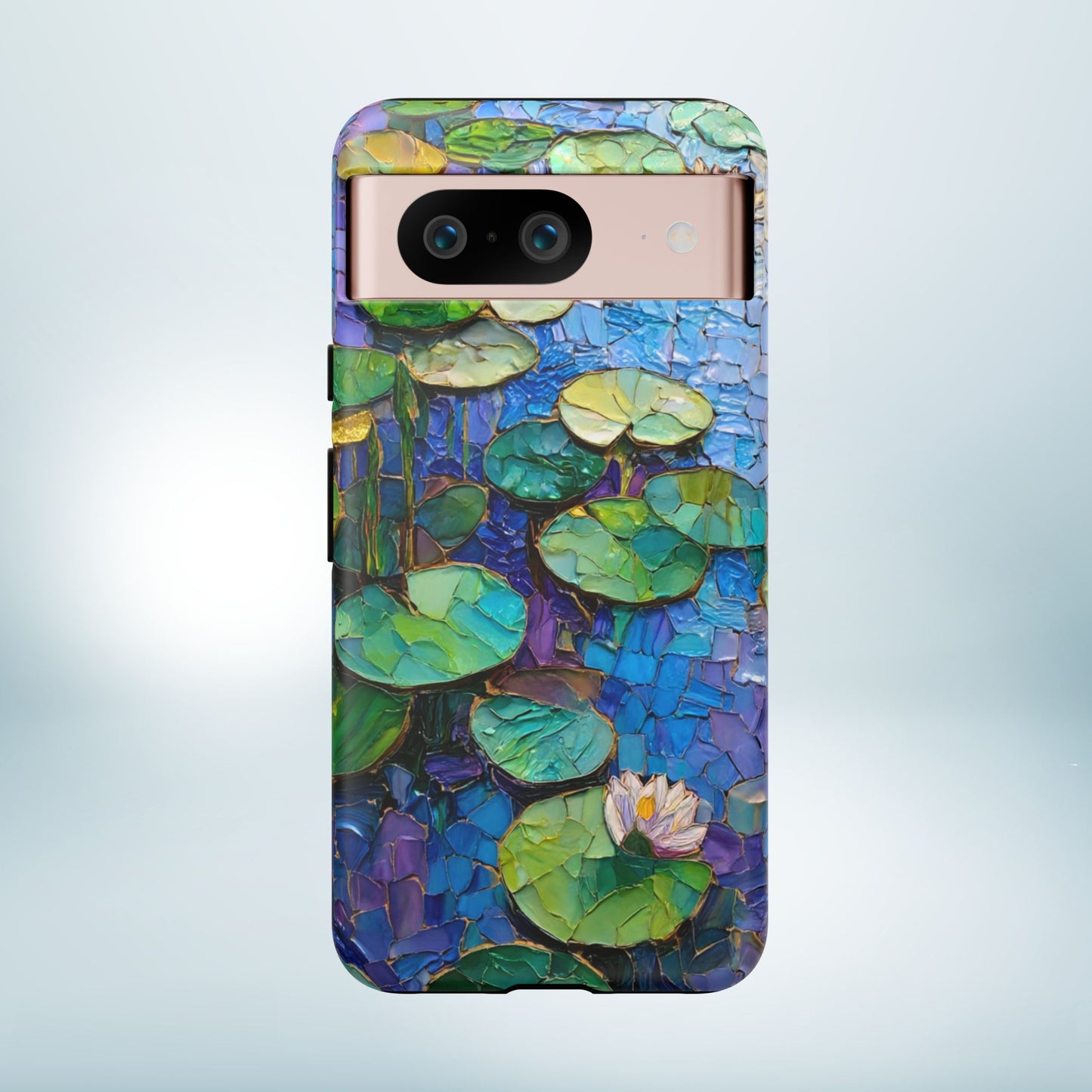 Lily Pad Phone Case, Impressionist Mosaic Botanical Cover, iPhone 15 16 17 Pro Air, Google Pixel 7 8 9 Pro, Samsung S23 S24 S25 S26 Ultra