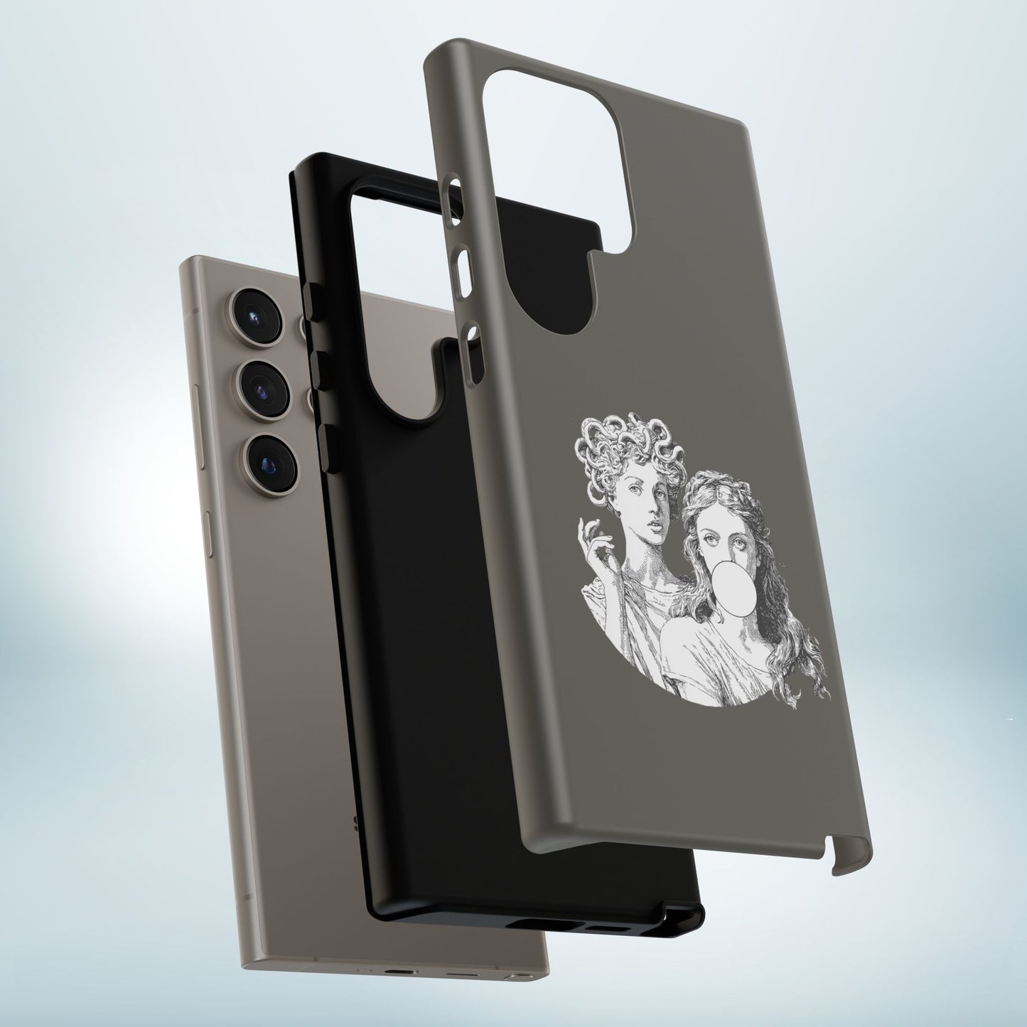 Athena and Medusa Phone Case, Greek Mythology Tough Cover, Gothic Art iPhone Samsung Pixel Case