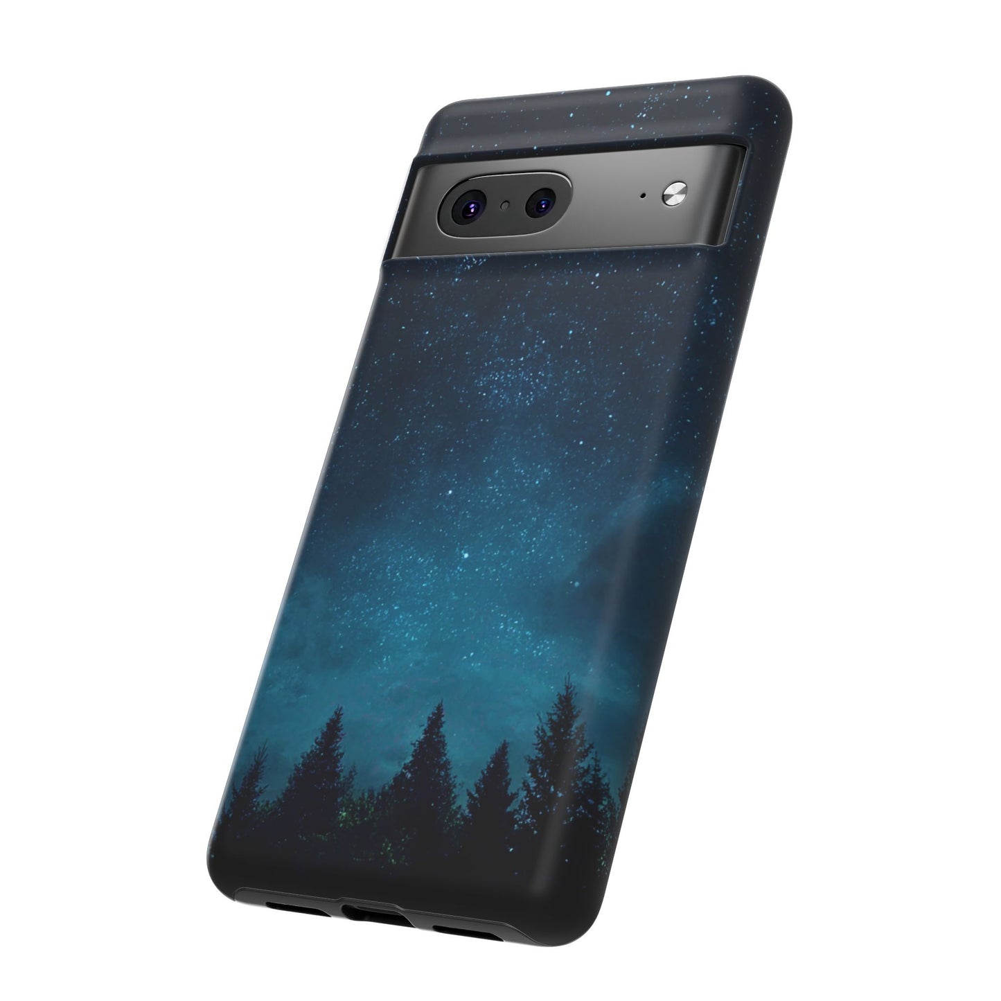 Dark Starry Night Phone Case - Winter Theme Phone Cover for iPhone, Pixel and Samsung Galaxy Models