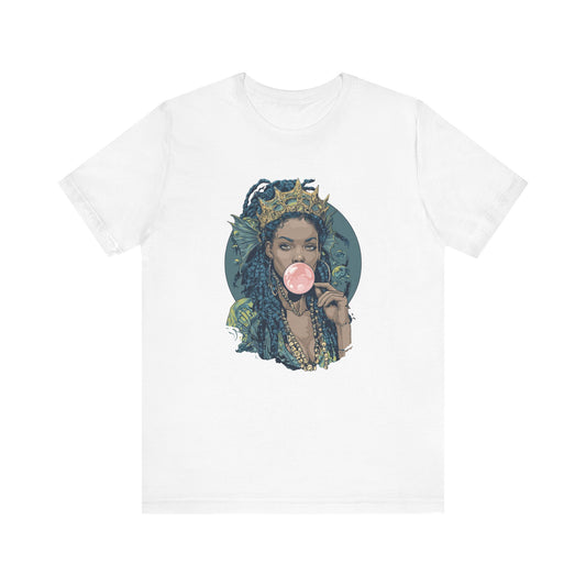 Siren Goddess Bubblegum T-Shirt | Fantasy Ocean Mythology Tee | Mermaid Crown Graphic Shirt | Unique Streetwear Top