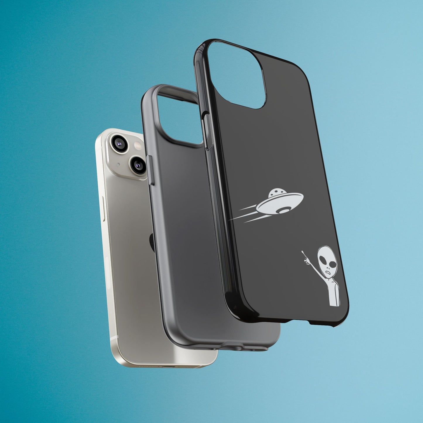 Alien UFO Phone Case, Supernatural Space Design, Sci Fi Aesthetic iPhone Samsung Pixel Cover