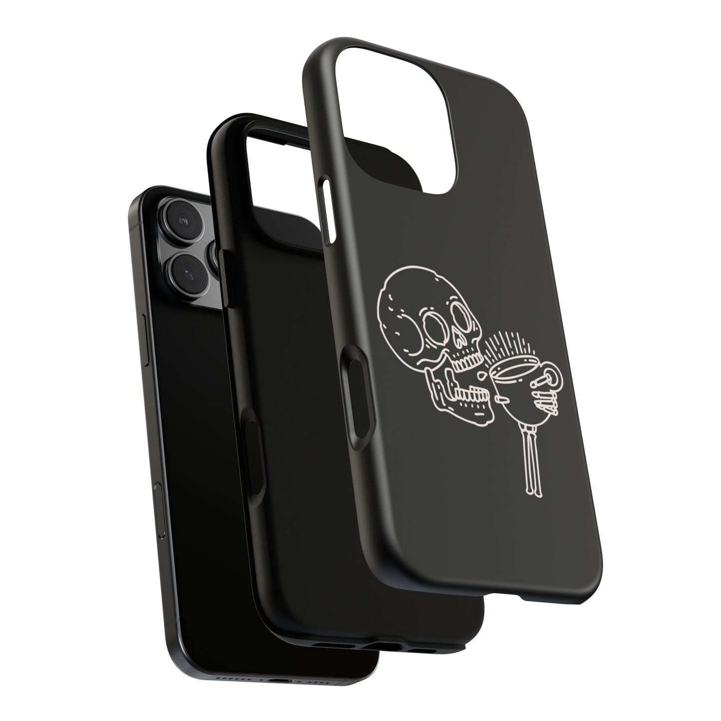 Skull Coffee Phone Case Gothic iPhone, Samsung,!Pixel