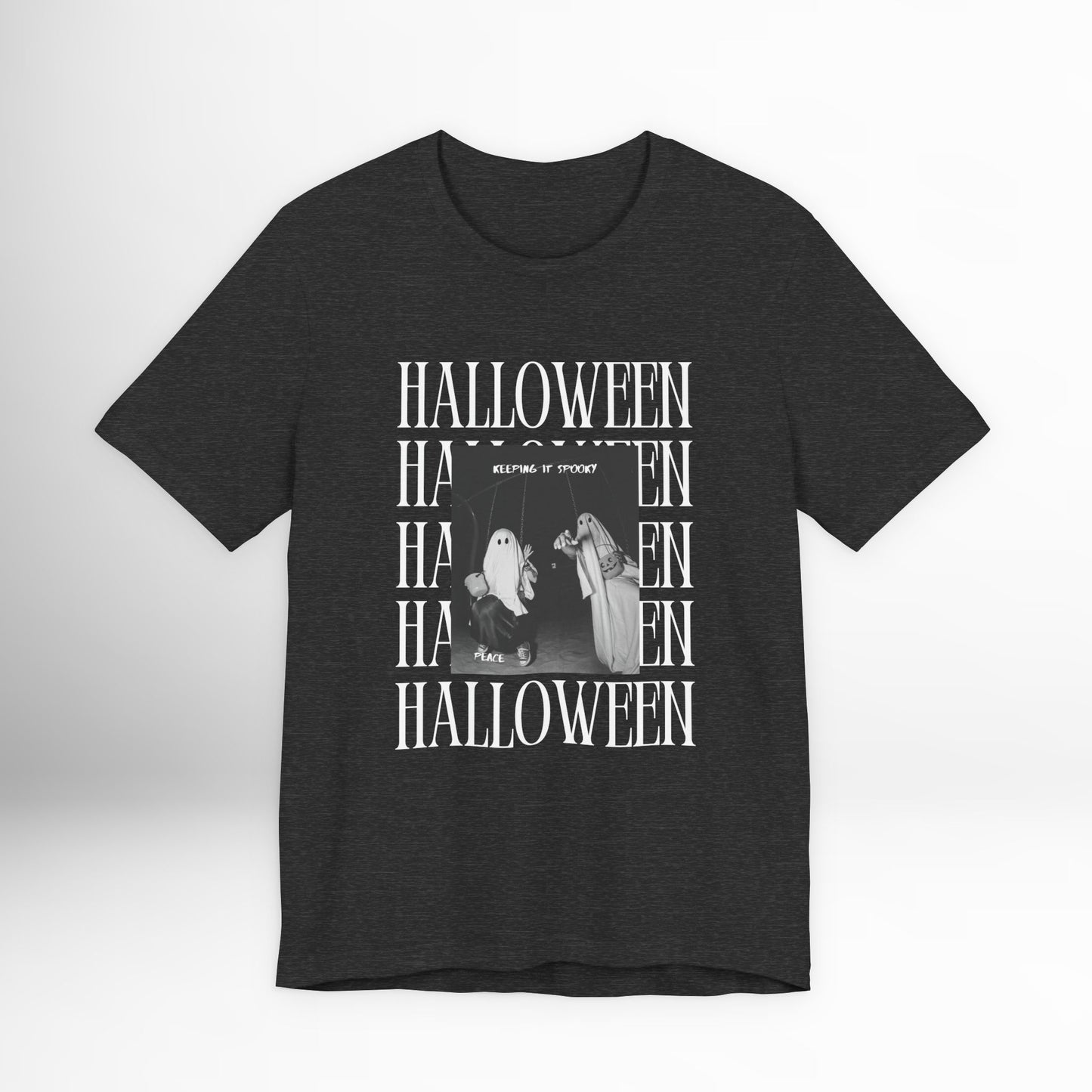 Halloween Ghost T-Shirt Keeping It Spooky Graphic Tee, Retro Ghost Shirt, Funny Halloween Party Top