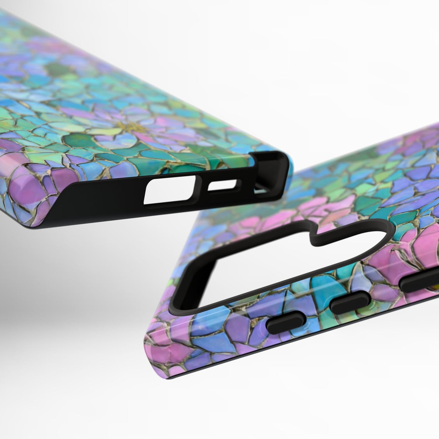 Mosaic Floral Phone Case, iPhone 17 Air Case, Pixel 9 Pro XL Cover, Samsung Galaxy 25 Plus Ultra Tough Case