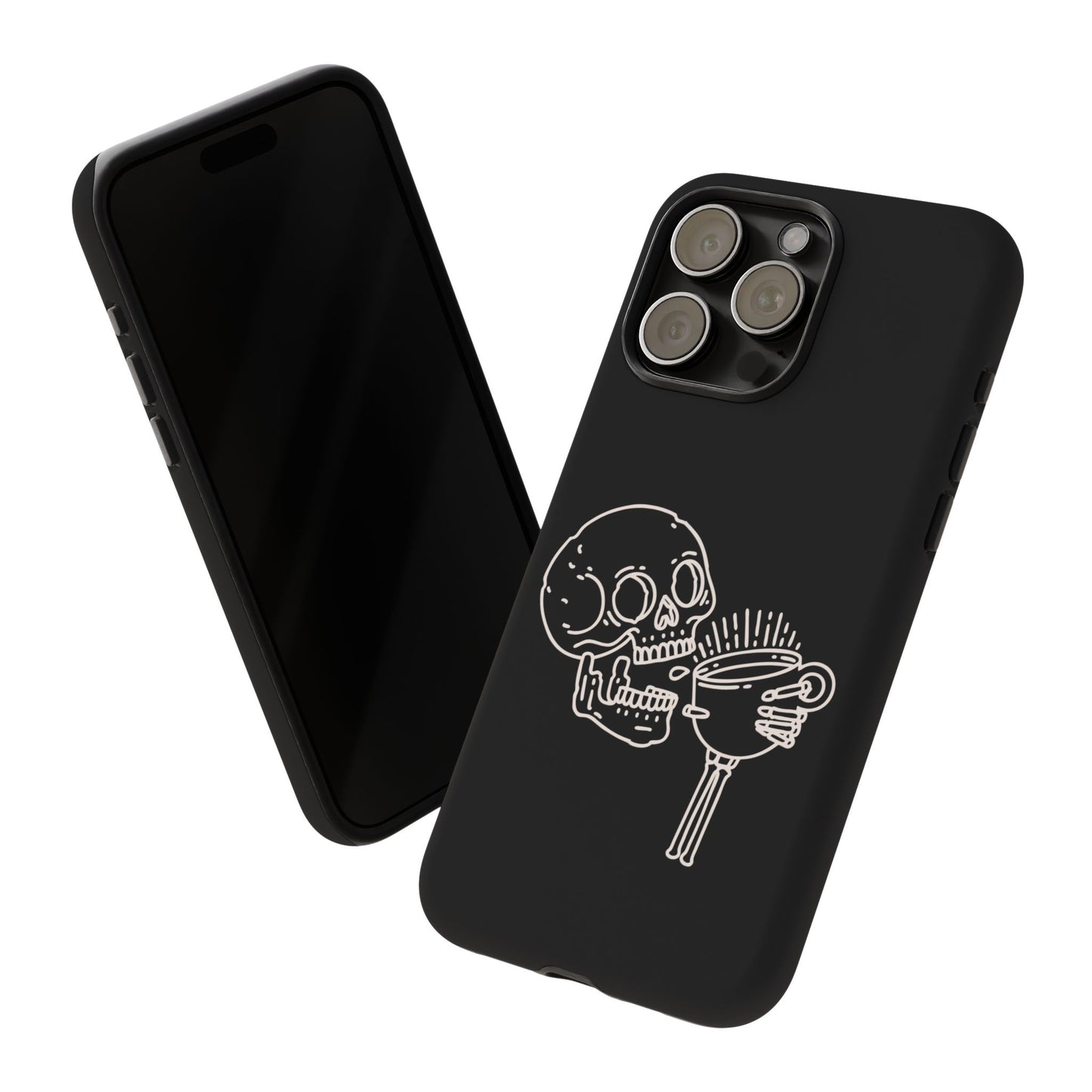 Skull Coffee Phone Case Gothic iPhone, Samsung,!Pixel