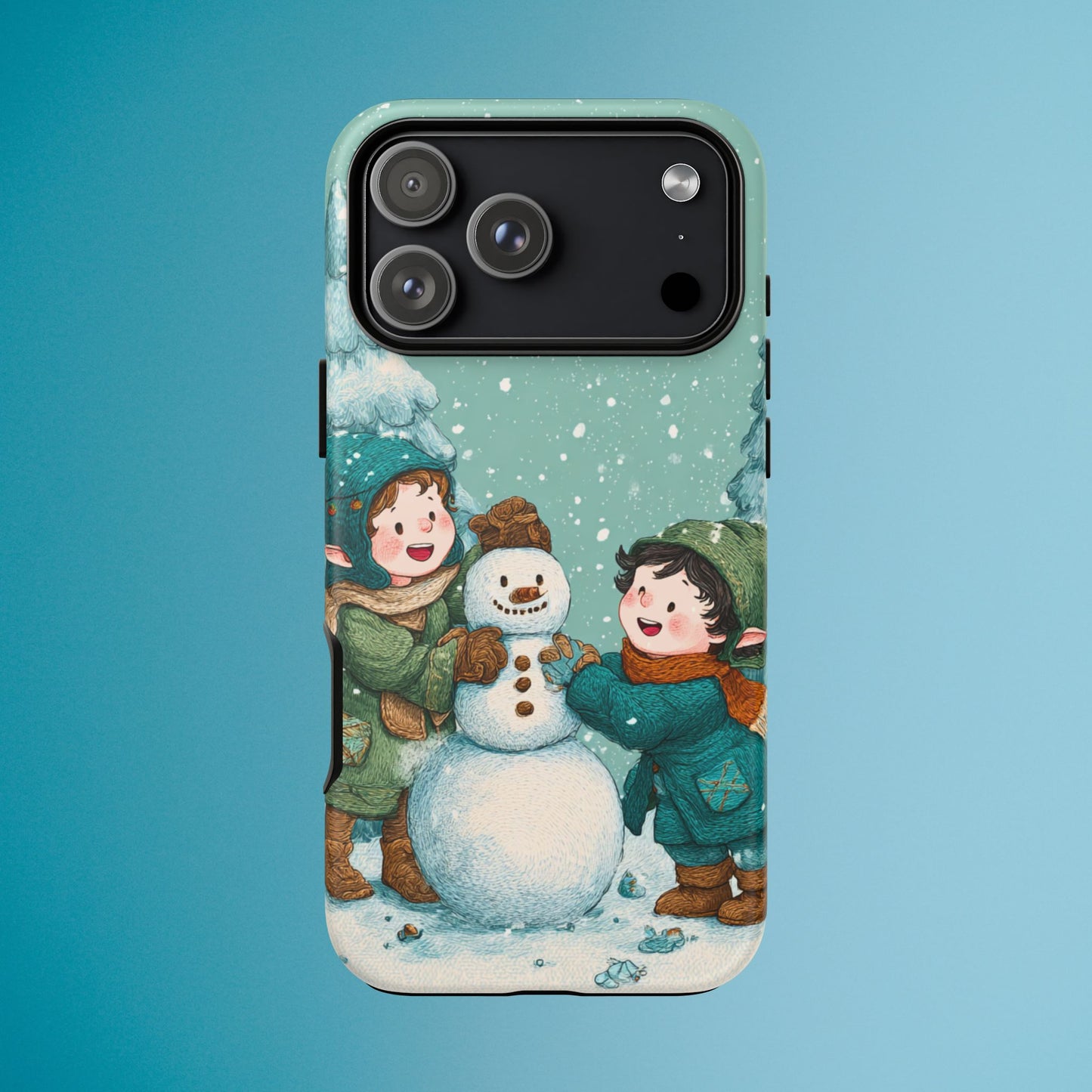 Elf Snowman Winter Phone Case Cute Holiday Cover for iPhone Samsung Pixel
