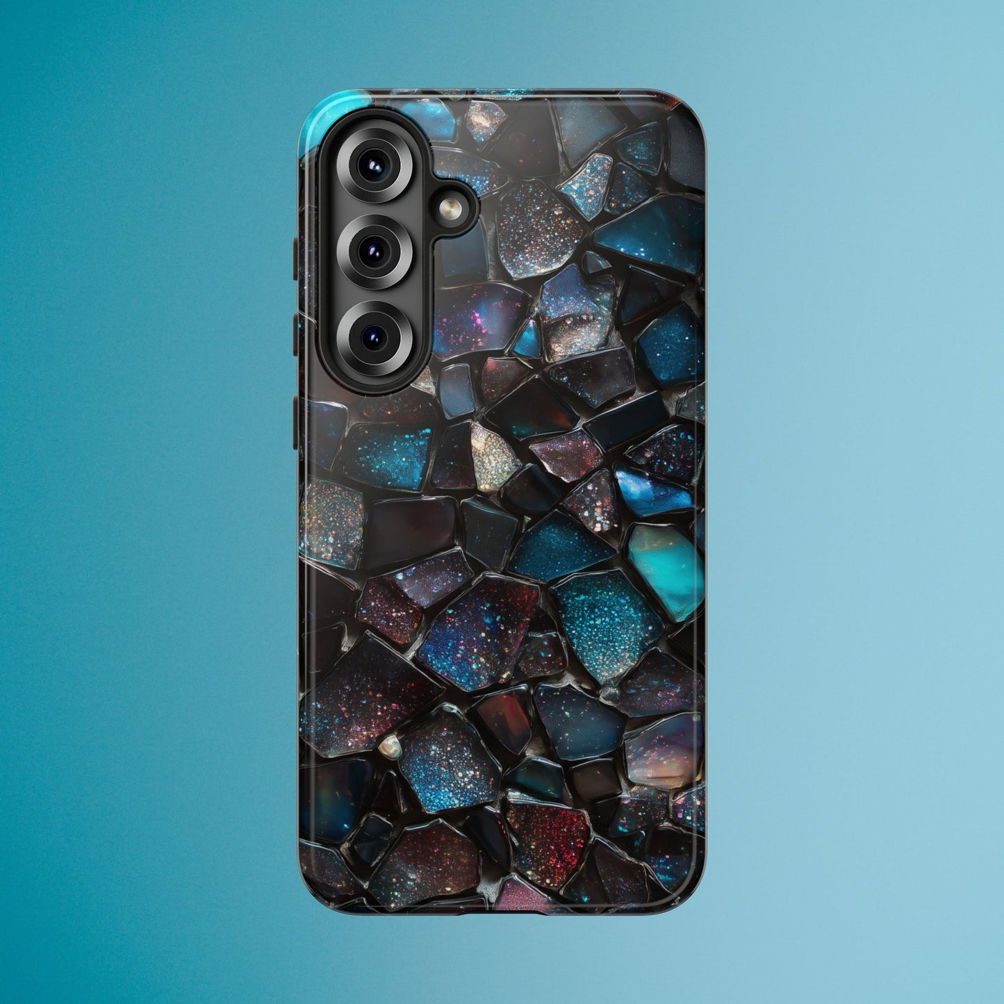 Gemstone Mosaic Phone Case, Crystal Stone Aesthetic Cover, Tough Protective Case for iPhone, Samsung, Pixel