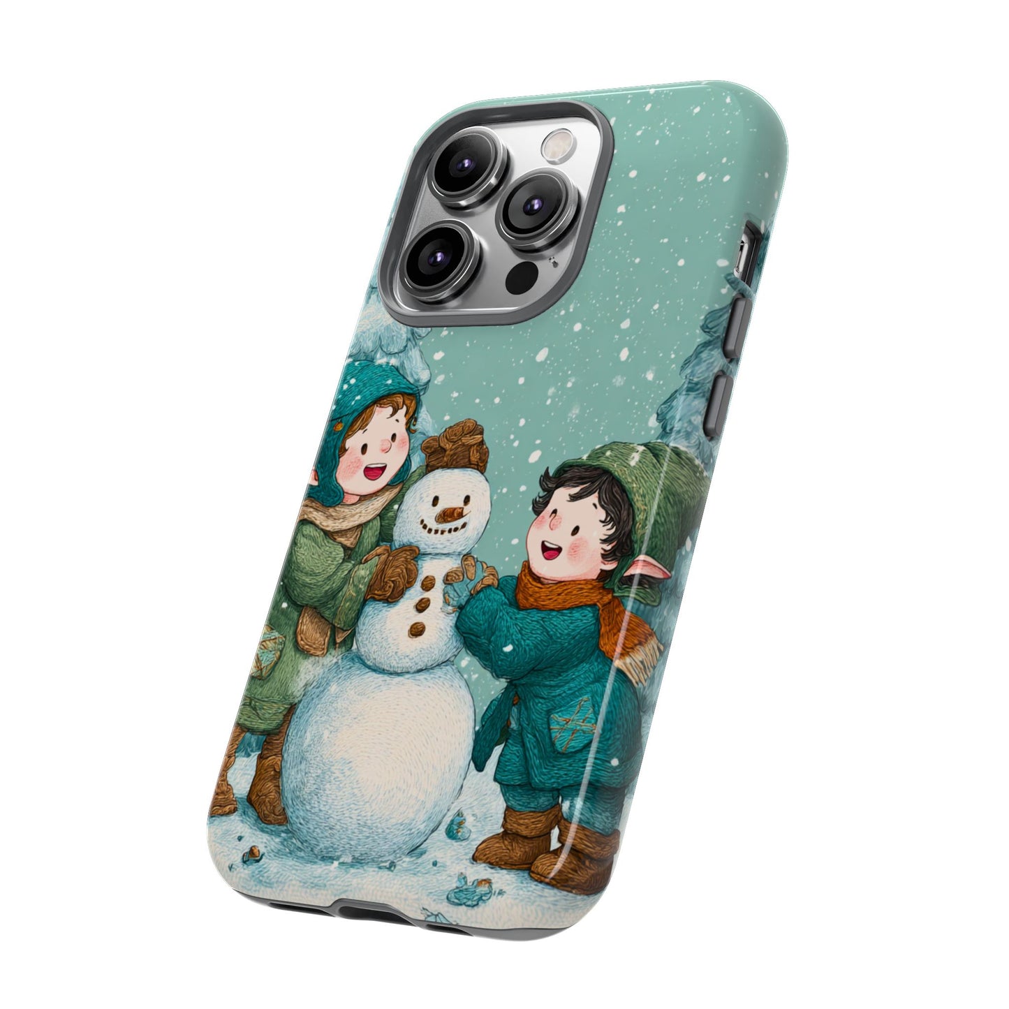 Elf Snowman Winter Phone Case Cute Holiday Cover for iPhone Samsung Pixel