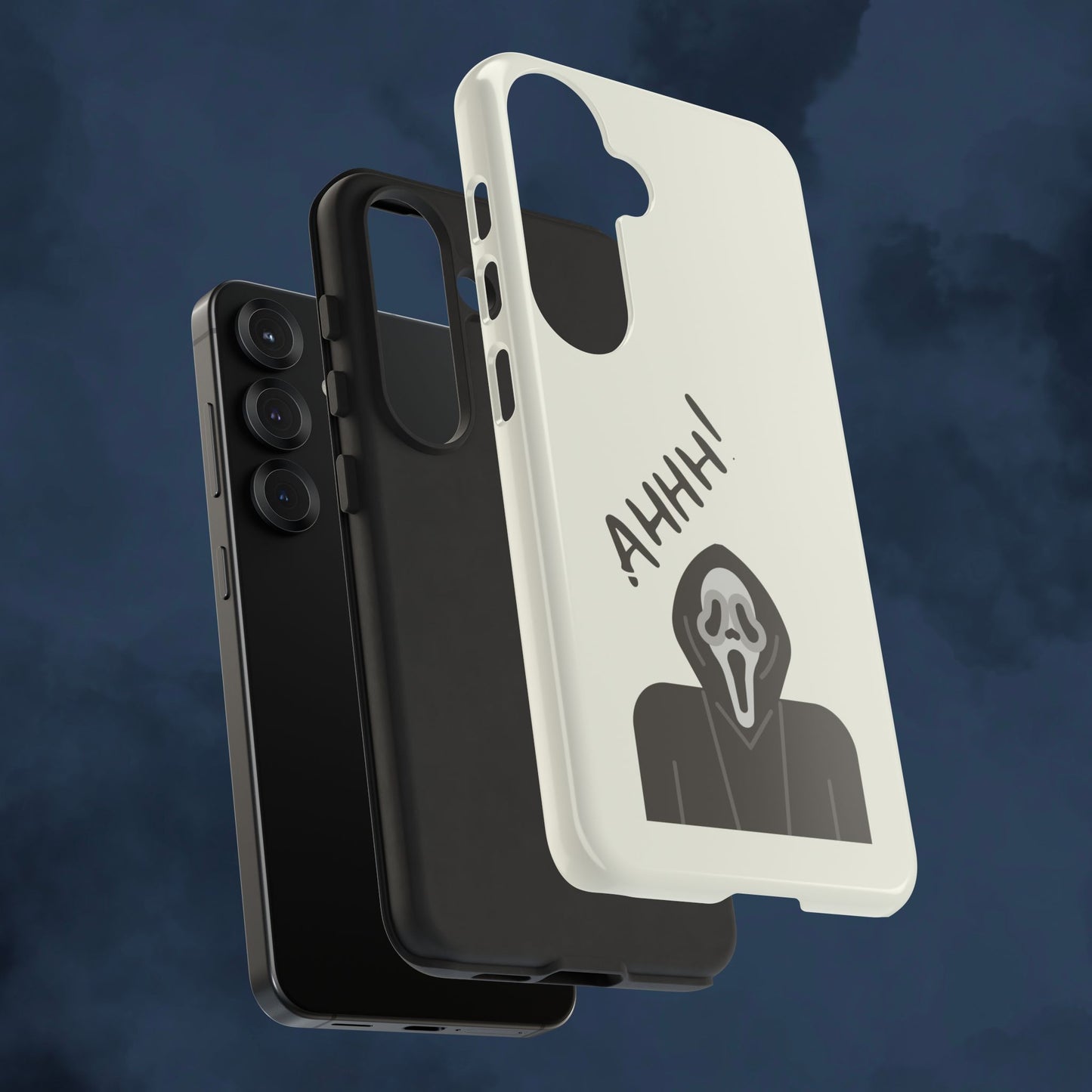 Ghostface Phone Case: Horror Movie Parody iPhone Samsung Pixel Cover