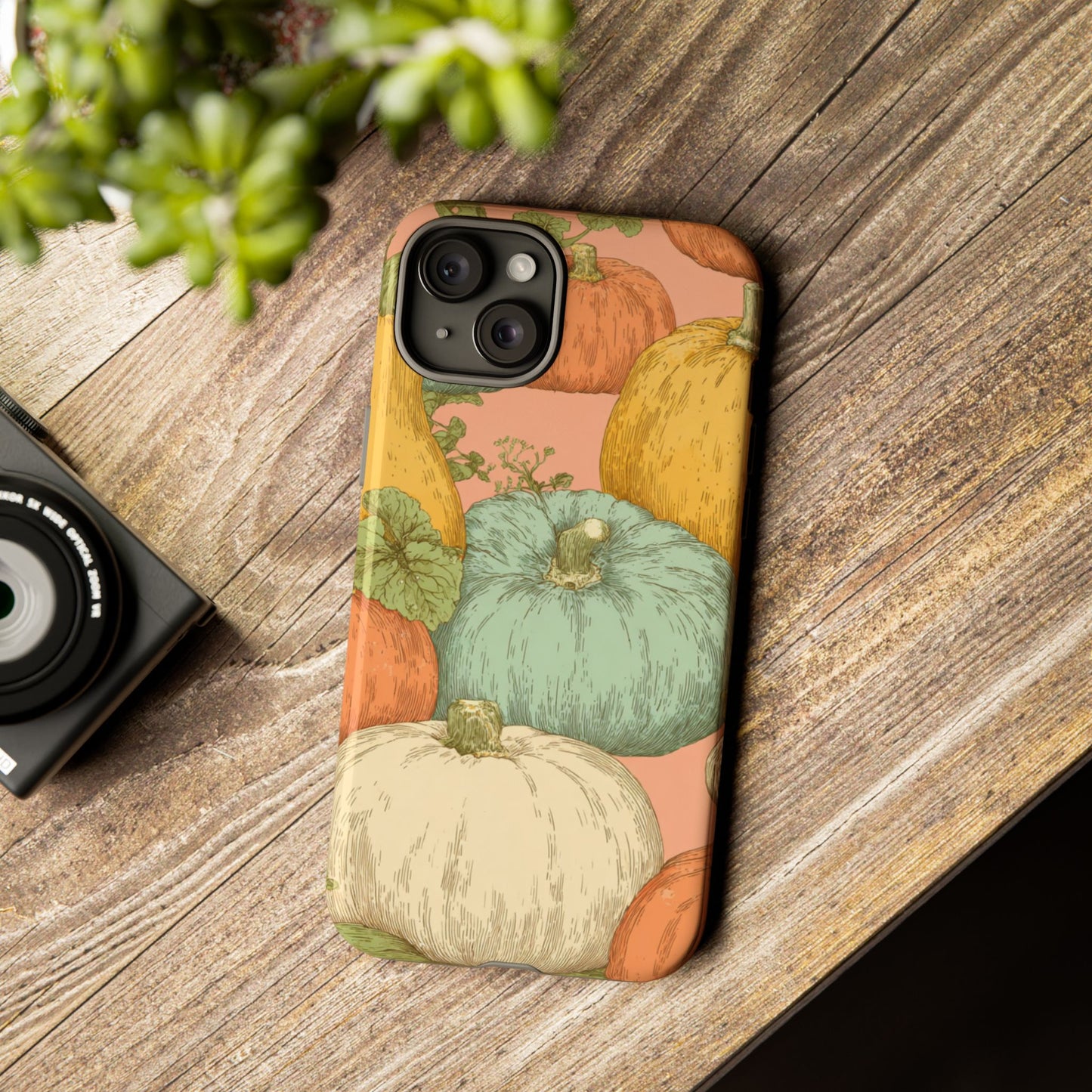 Pumpkin Patch Phone Case - Autumn Aesthetic iPhone Samsung Cover, Fall Halloween Pumpkin Design, Cozy Rustic Harvest Phone Accessory