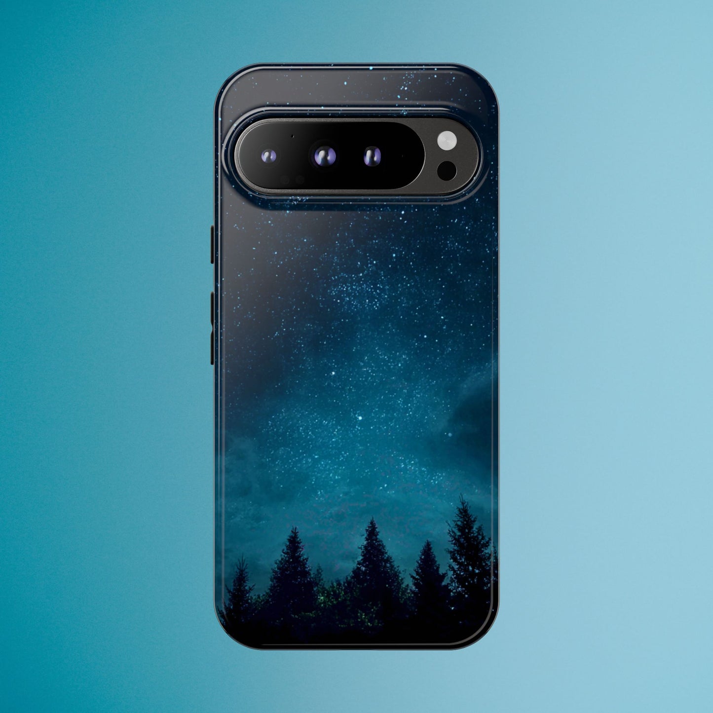 Dark Starry Night Phone Case - Winter Theme Phone Cover for iPhone, Pixel and Samsung Galaxy Models