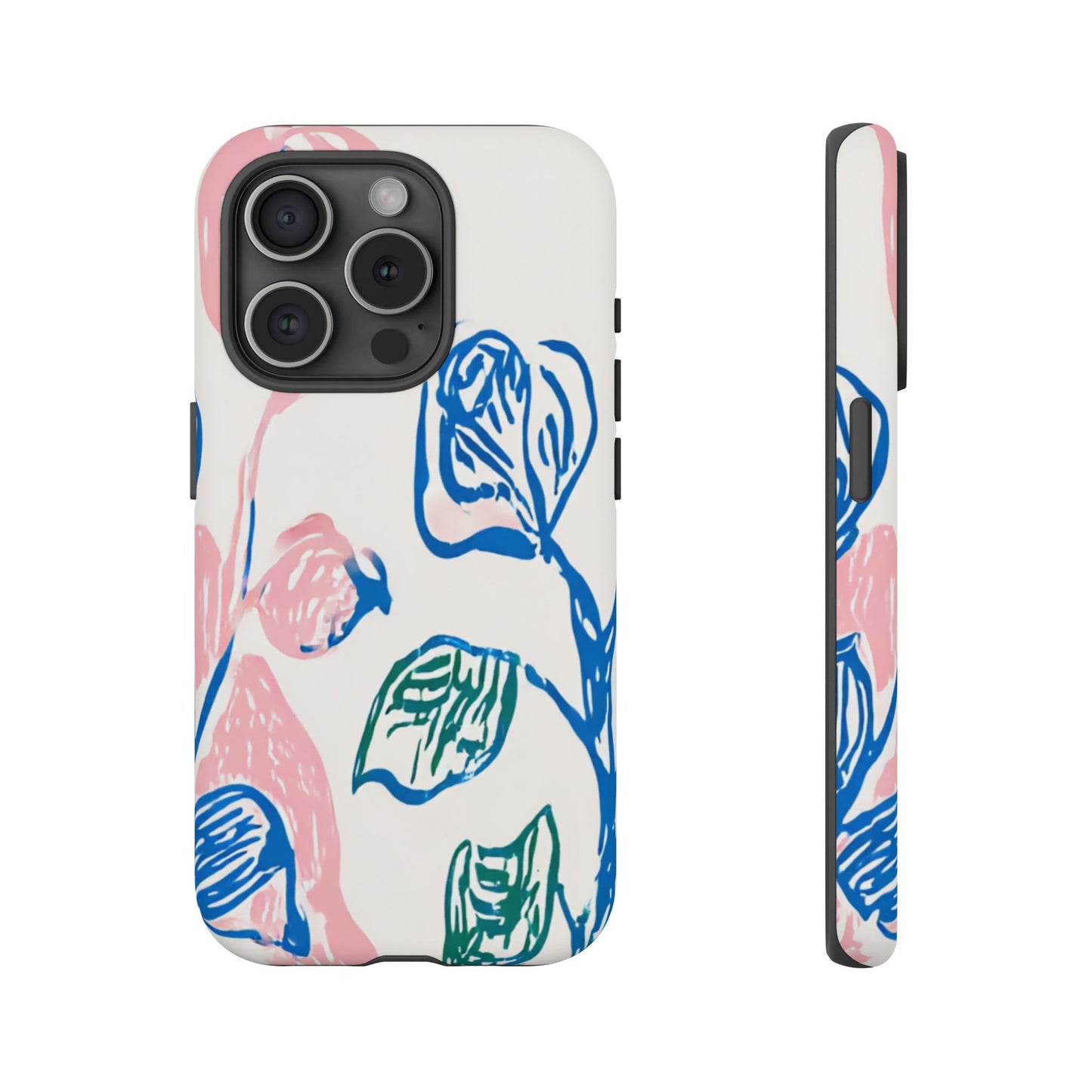 Floral Abstract Case - Artistic Phone Cover iPhone 14-17 Pro Air