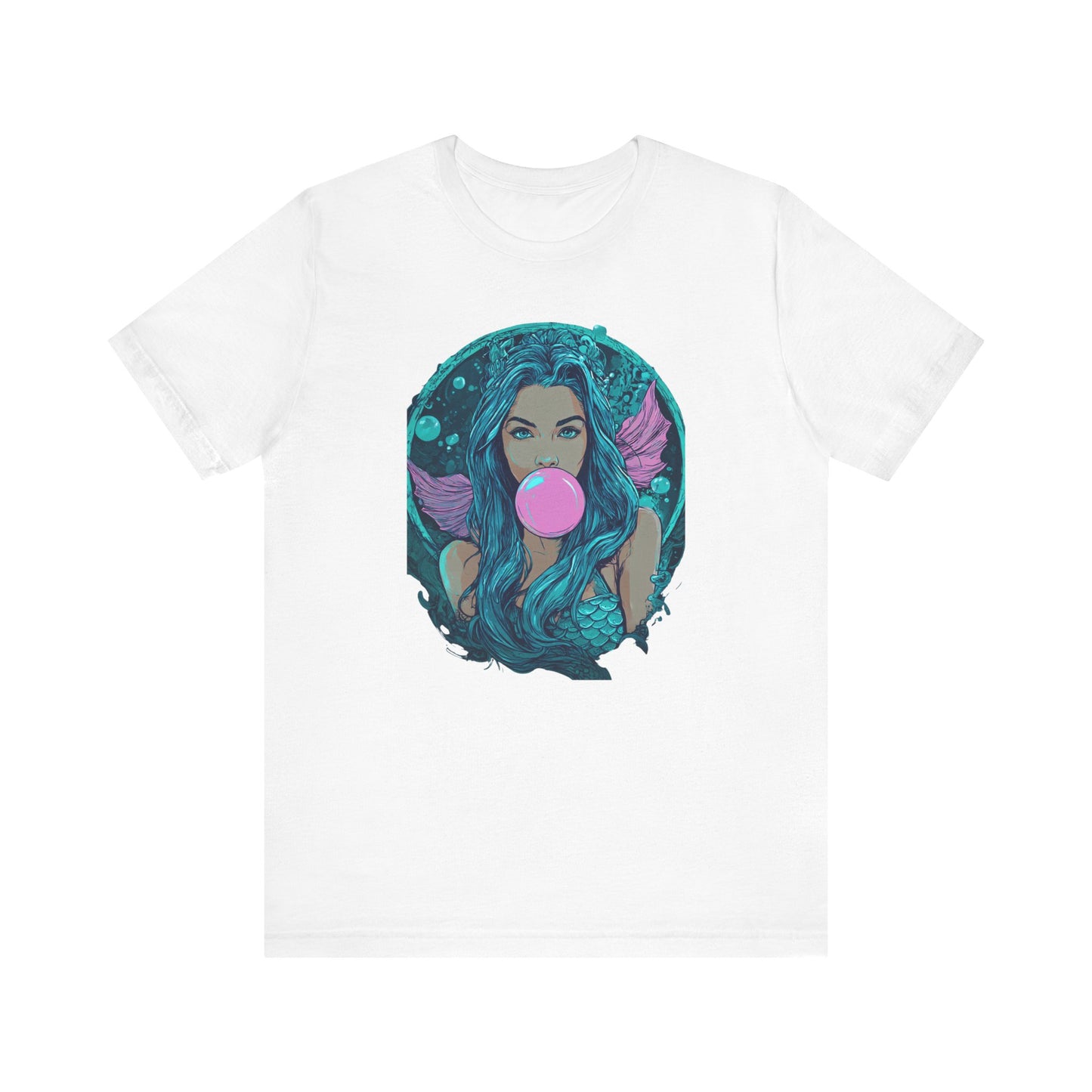 Mermaid Bubblegum T-Shirt | Siren Goddess Graphic Tee | Fantasy Ocean Mythology Shirt | Aesthetic Streetwear Top