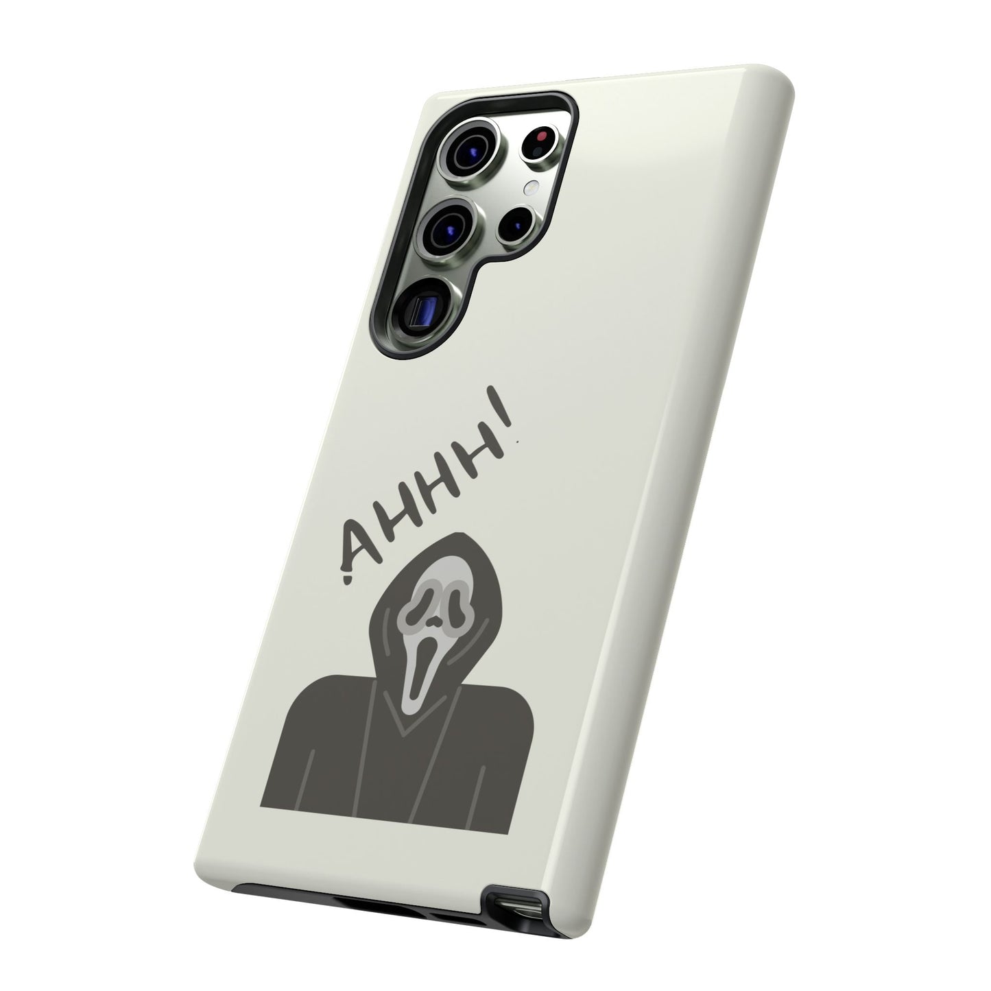 Ghostface Phone Case: Horror Movie Parody iPhone Samsung Pixel Cover