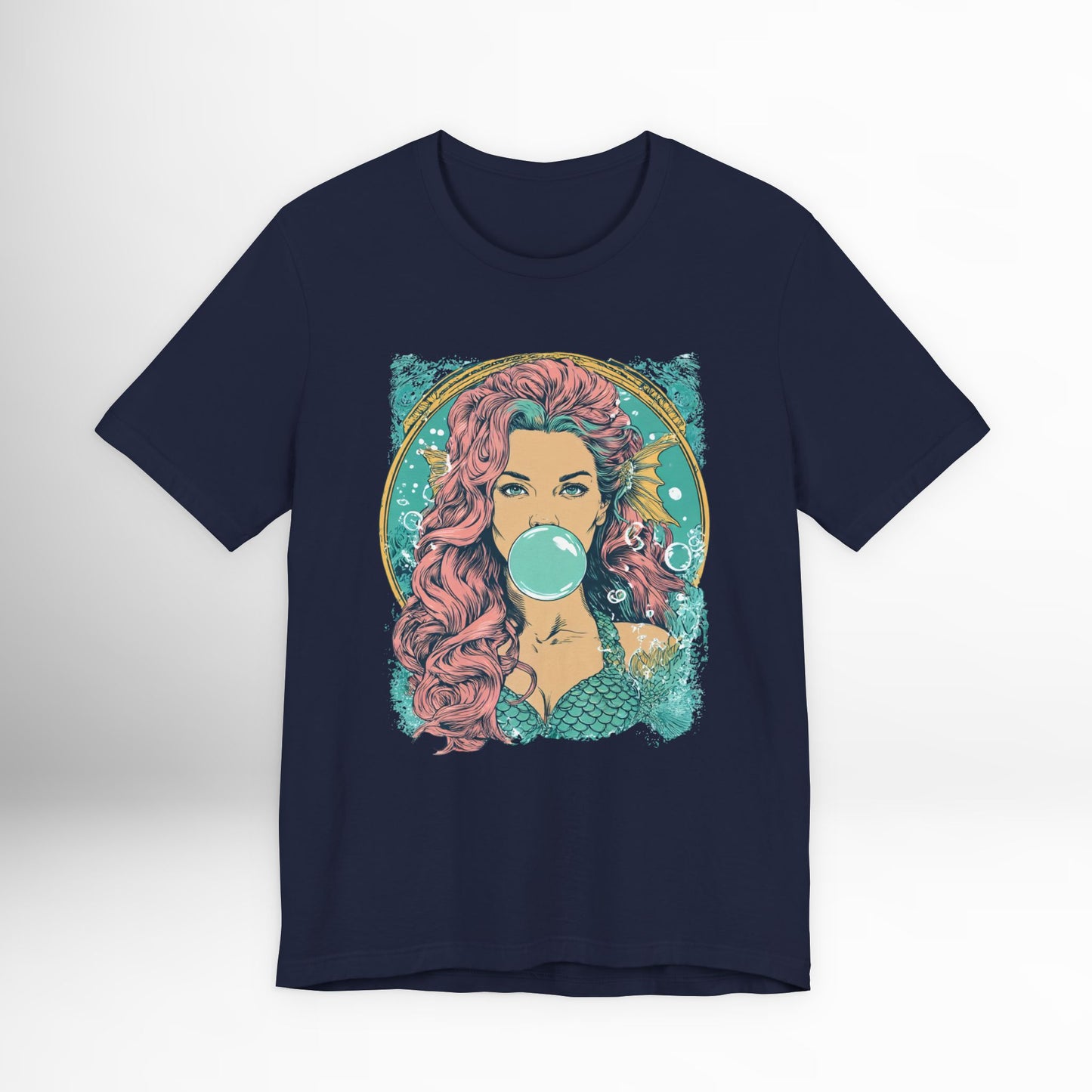 Mermaid Bubblegum T-Shirt | Ocean Fantasy Graphic Tee | Siren Goddess Mythology Shirt | Aesthetic Streetwear Top