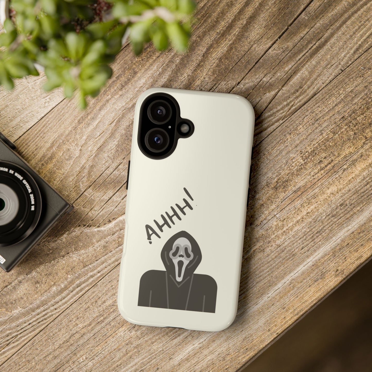 Ghostface Phone Case: Horror Movie Parody iPhone Samsung Pixel Cover