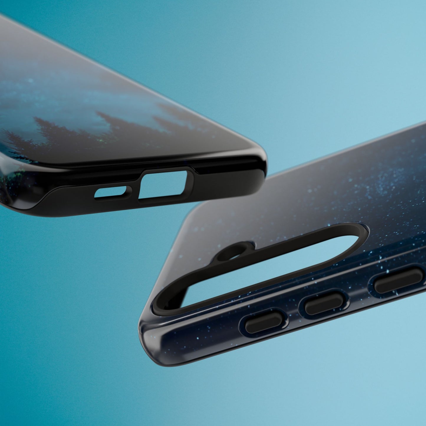 Dark Starry Night Phone Case - Winter Theme Phone Cover for iPhone, Pixel and Samsung Galaxy Models