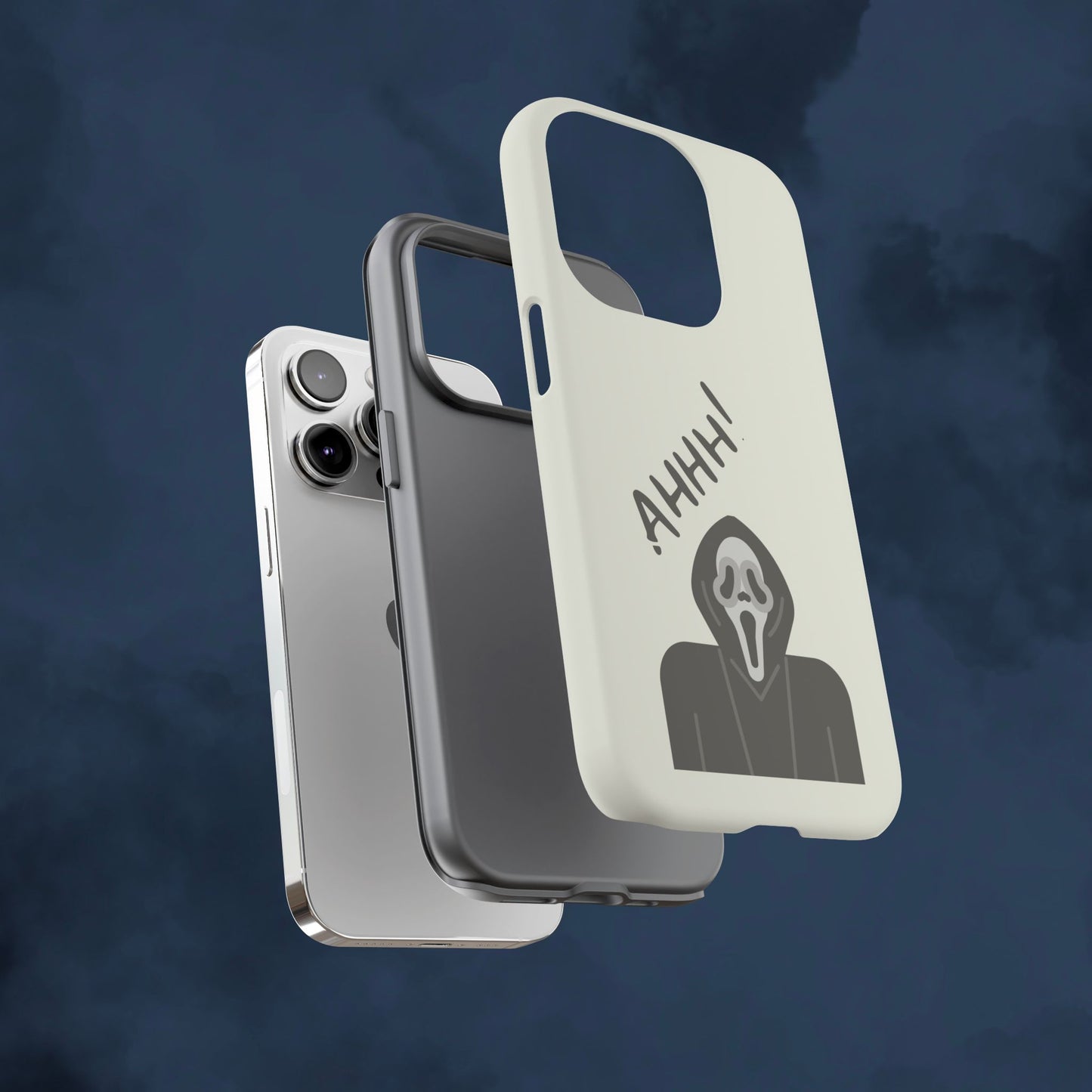 Ghostface Phone Case: Horror Movie Parody iPhone Samsung Pixel Cover
