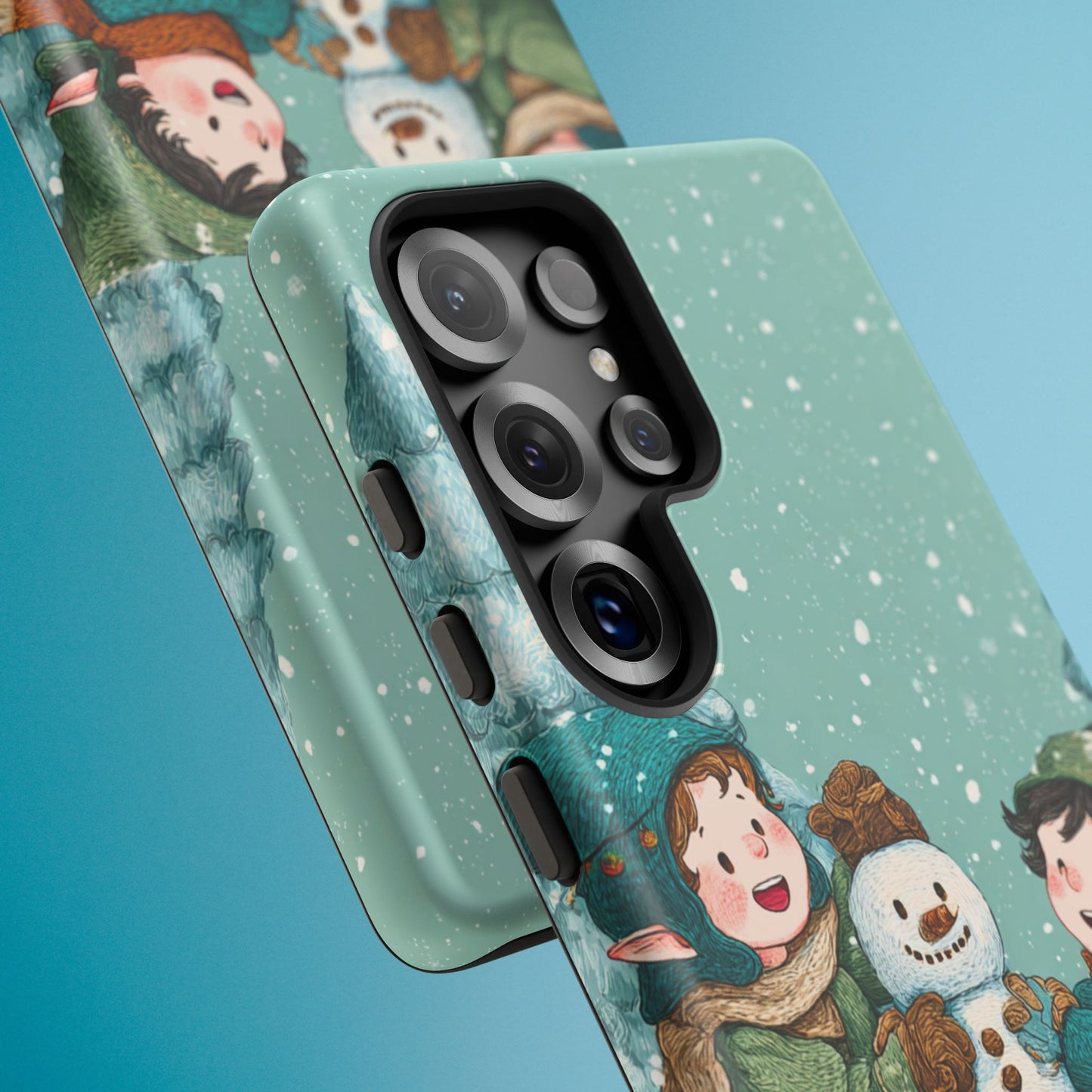 Elf Snowman Winter Phone Case Cute Holiday Cover for iPhone Samsung Pixel