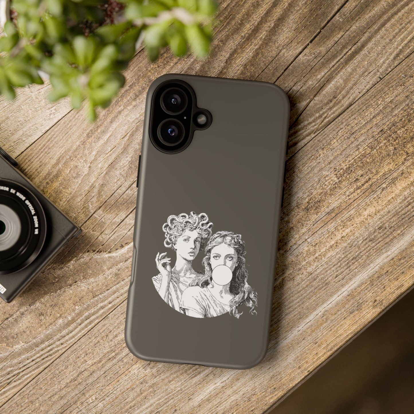 Athena and Medusa Phone Case, Greek Mythology Tough Cover, Gothic Art iPhone Samsung Pixel Case