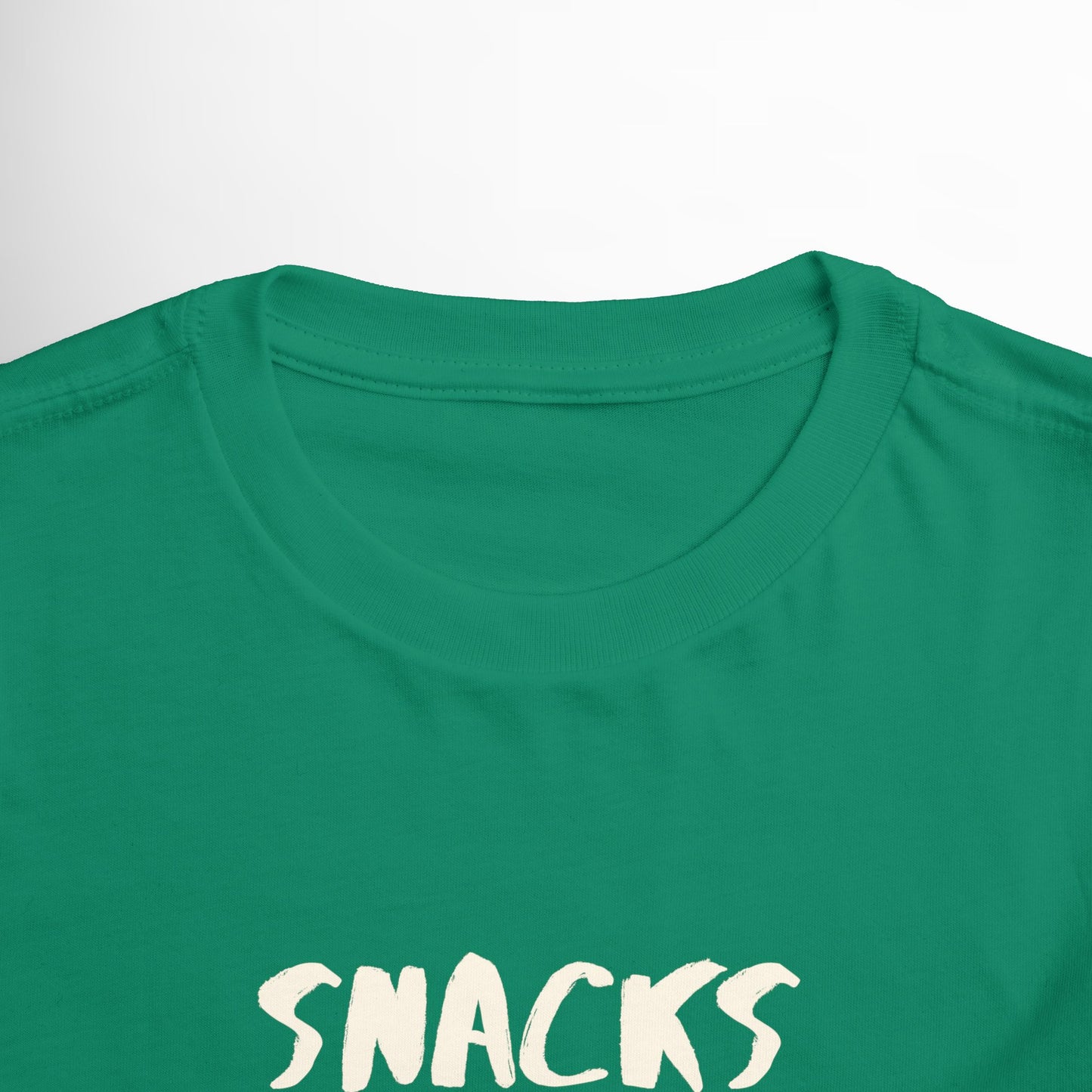 Snacks Toddler Shirt - Funny Green Checkmark Cotton Tee (2T-5T)