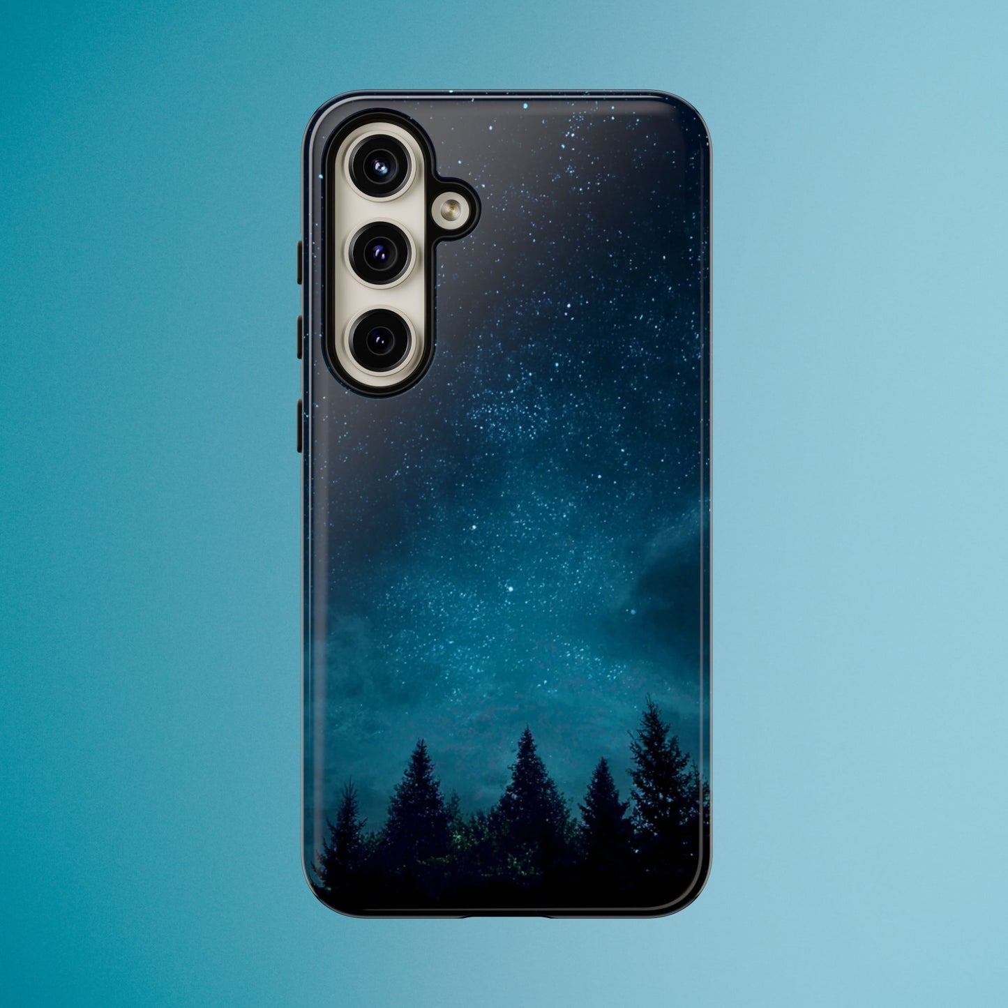 Dark Starry Night Phone Case - Winter Theme Phone Cover for iPhone, Pixel and Samsung Galaxy Models