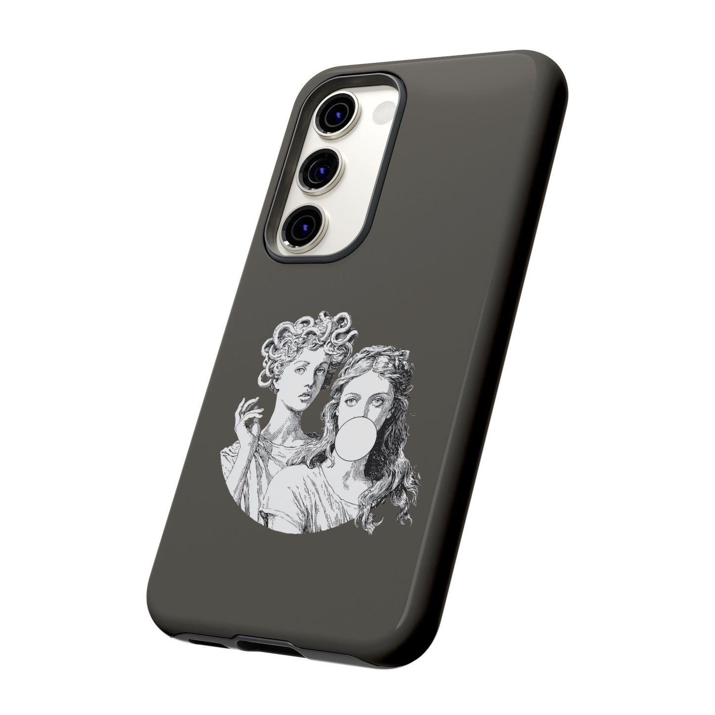 Athena and Medusa Phone Case, Greek Mythology Tough Cover, Gothic Art iPhone Samsung Pixel Case