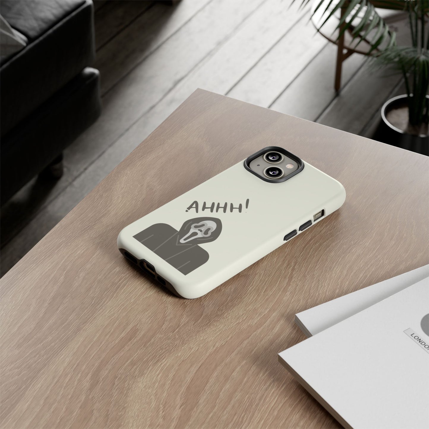 Ghostface Phone Case: Horror Movie Parody iPhone Samsung Pixel Cover