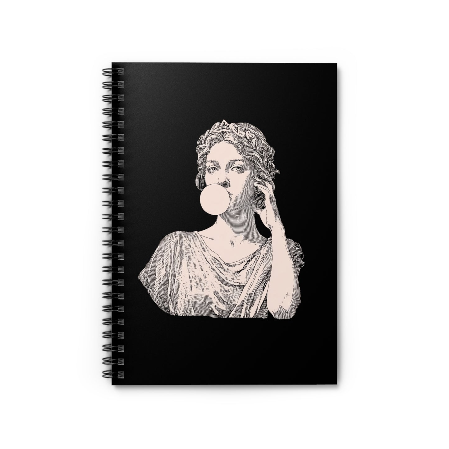 Athena Bubblegum Notebook Academia Aesthetic Greek Statue Spiral Journal, Mythology Stationery, History Lover Student Supplies