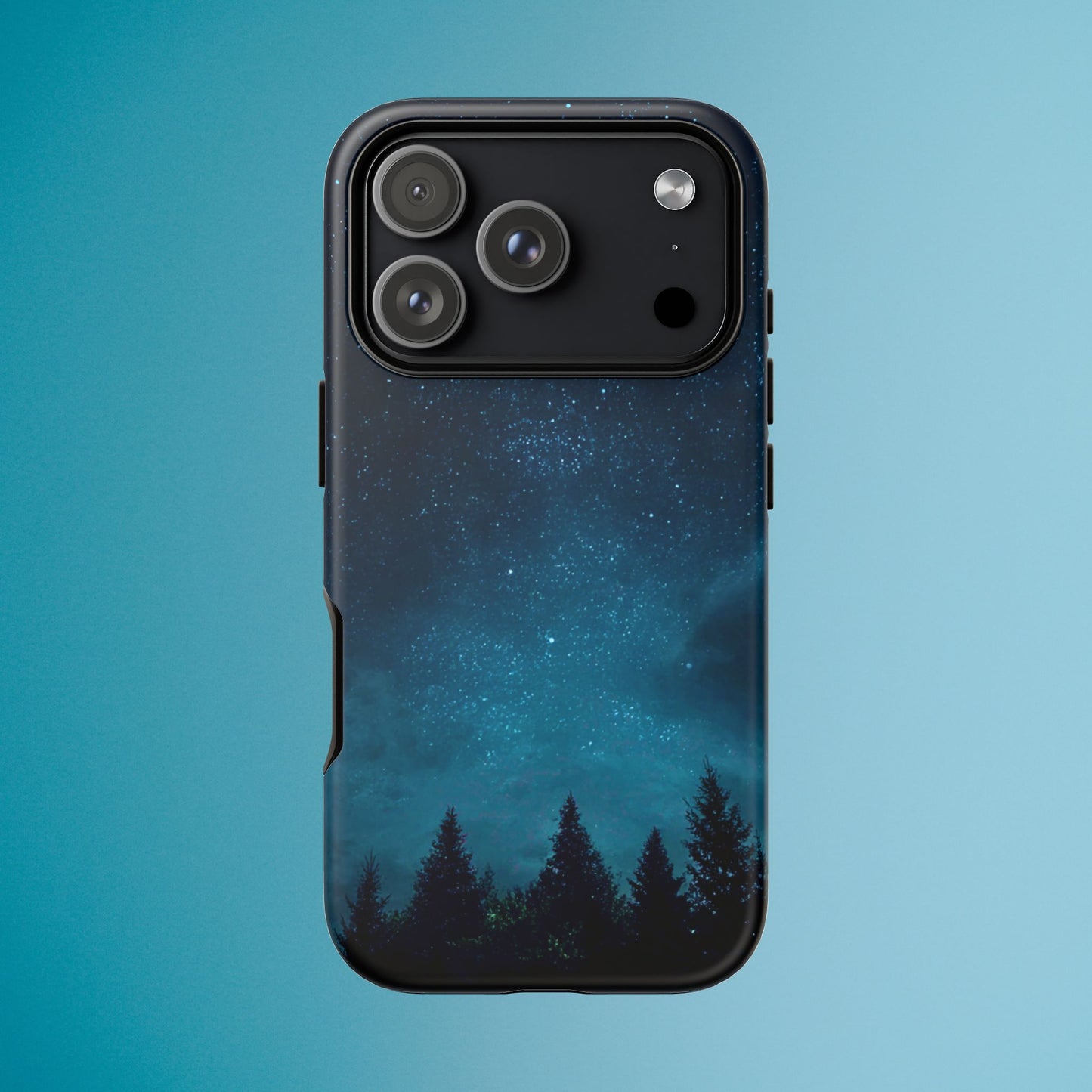Dark Starry Night Phone Case - Winter Theme Phone Cover for iPhone, Pixel and Samsung Galaxy Models