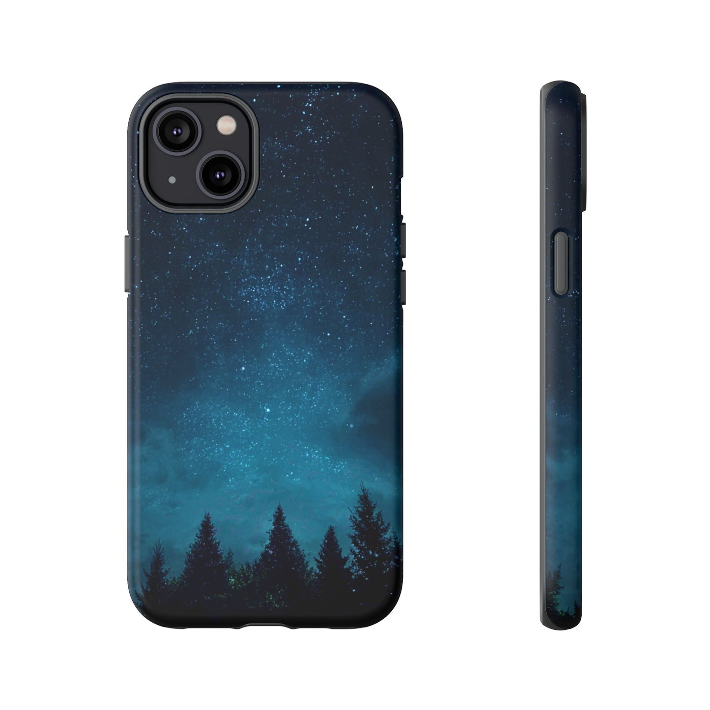 Dark Starry Night Phone Case - Winter Theme Phone Cover for iPhone, Pixel and Samsung Galaxy Models