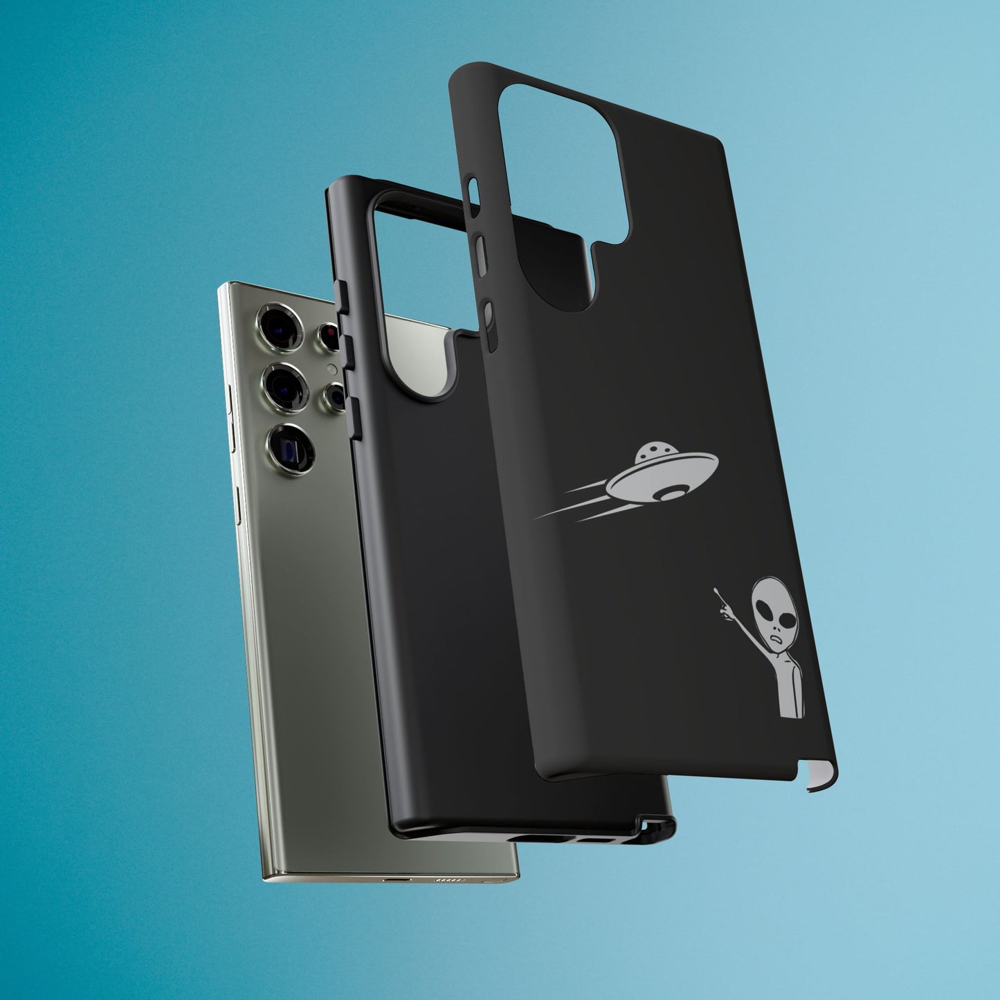 Alien UFO Phone Case, Supernatural Space Design, Sci Fi Aesthetic iPhone Samsung Pixel Cover