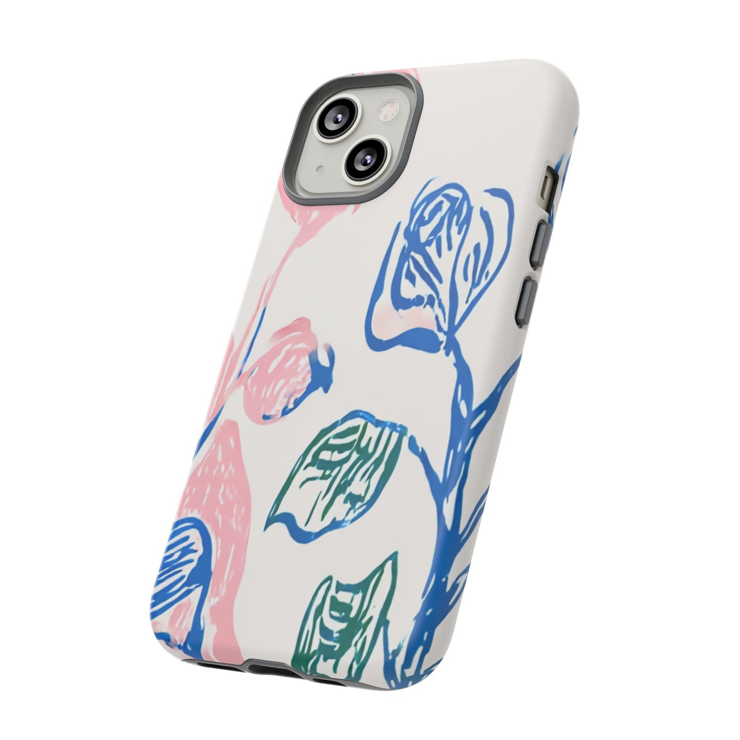 Floral Abstract Case - Artistic Phone Cover iPhone 14-17 Pro Air
