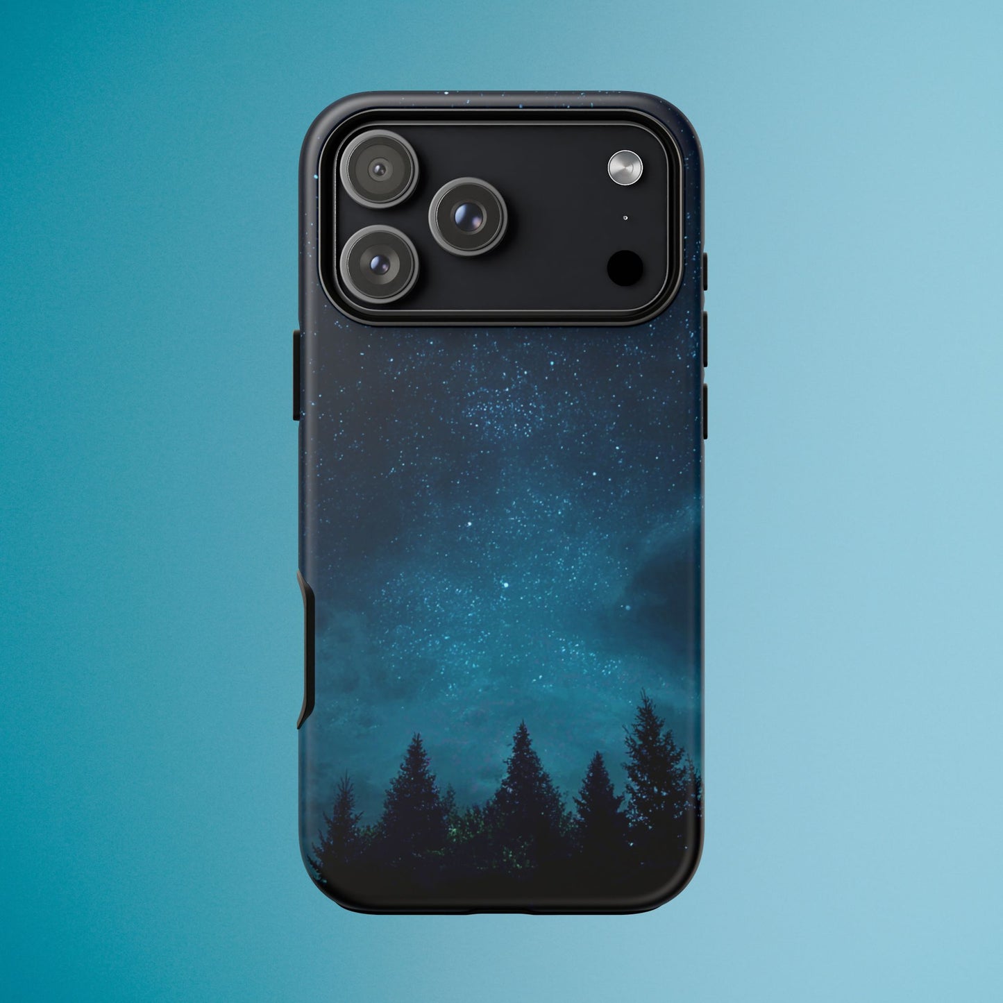Dark Starry Night Phone Case - Winter Theme Phone Cover for iPhone, Pixel and Samsung Galaxy Models