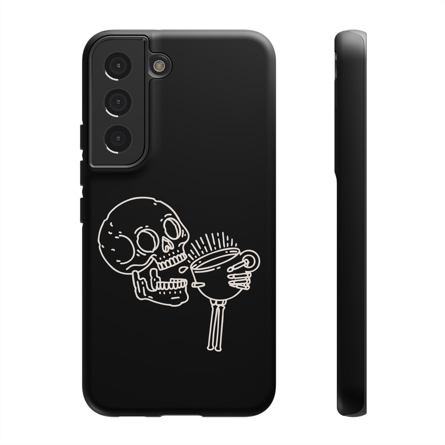 Skull Coffee Phone Case Gothic iPhone, Samsung,!Pixel