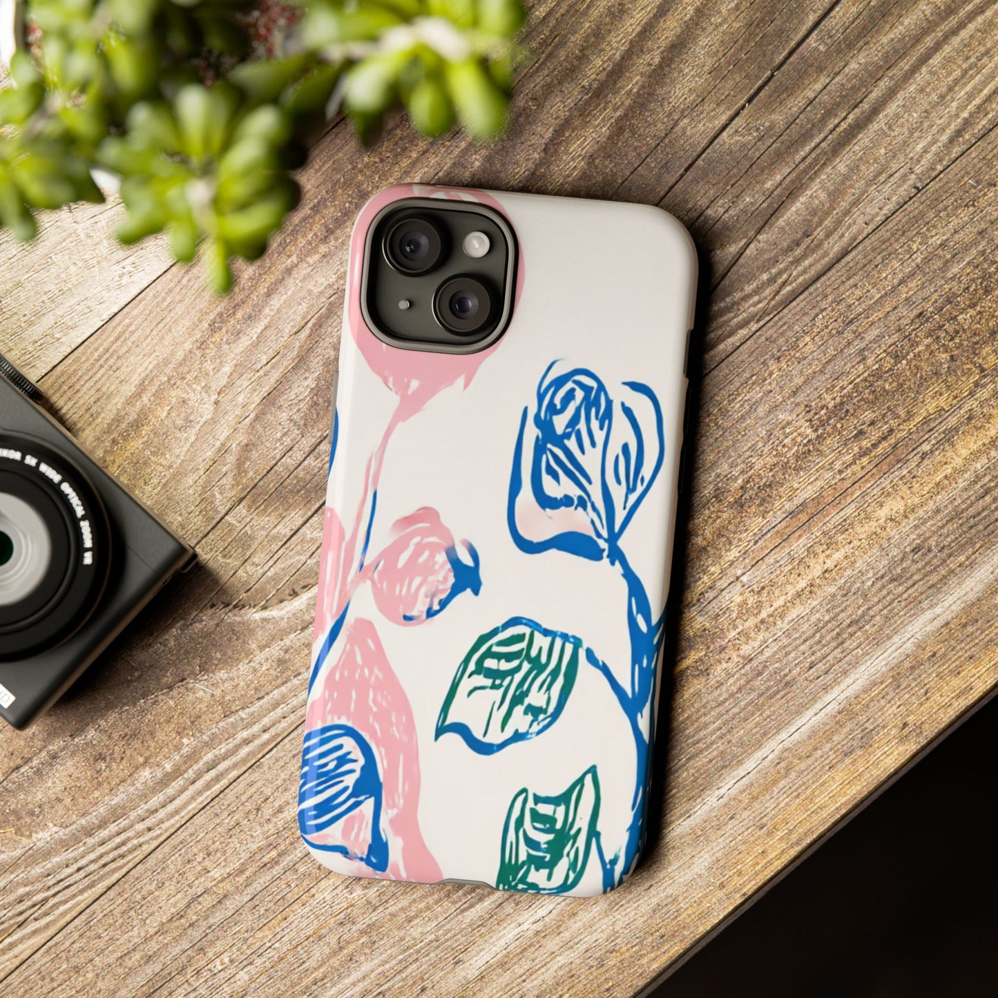 Floral Abstract Case - Artistic Phone Cover iPhone 14-17 Pro Air