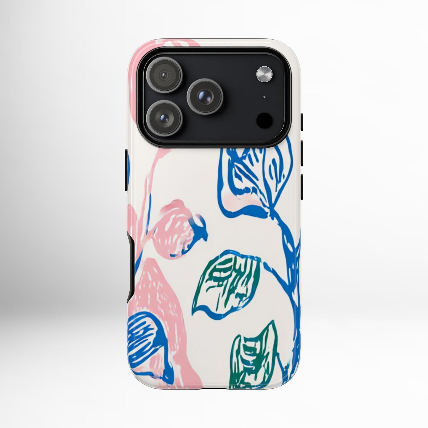 Floral Abstract Case - Artistic Phone Cover iPhone 14-17 Pro Air