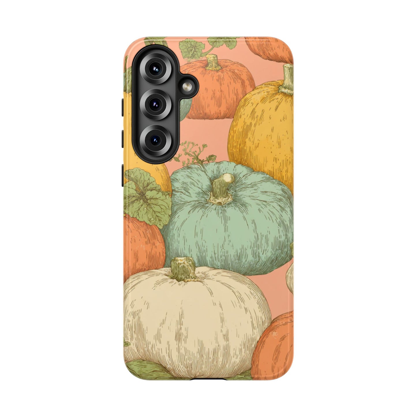 Pumpkin Patch Phone Case - Autumn Aesthetic iPhone Samsung Cover, Fall Halloween Pumpkin Design, Cozy Rustic Harvest Phone Accessory