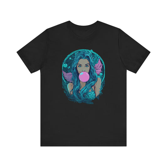 Mermaid Bubblegum T-Shirt | Siren Goddess Graphic Tee | Fantasy Ocean Mythology Shirt | Aesthetic Streetwear Top