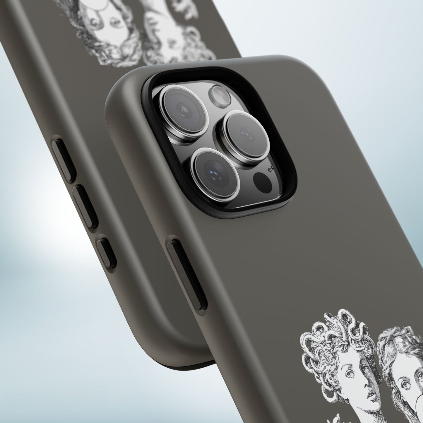 Athena and Medusa Phone Case, Greek Mythology Tough Cover, Gothic Art iPhone Samsung Pixel Case