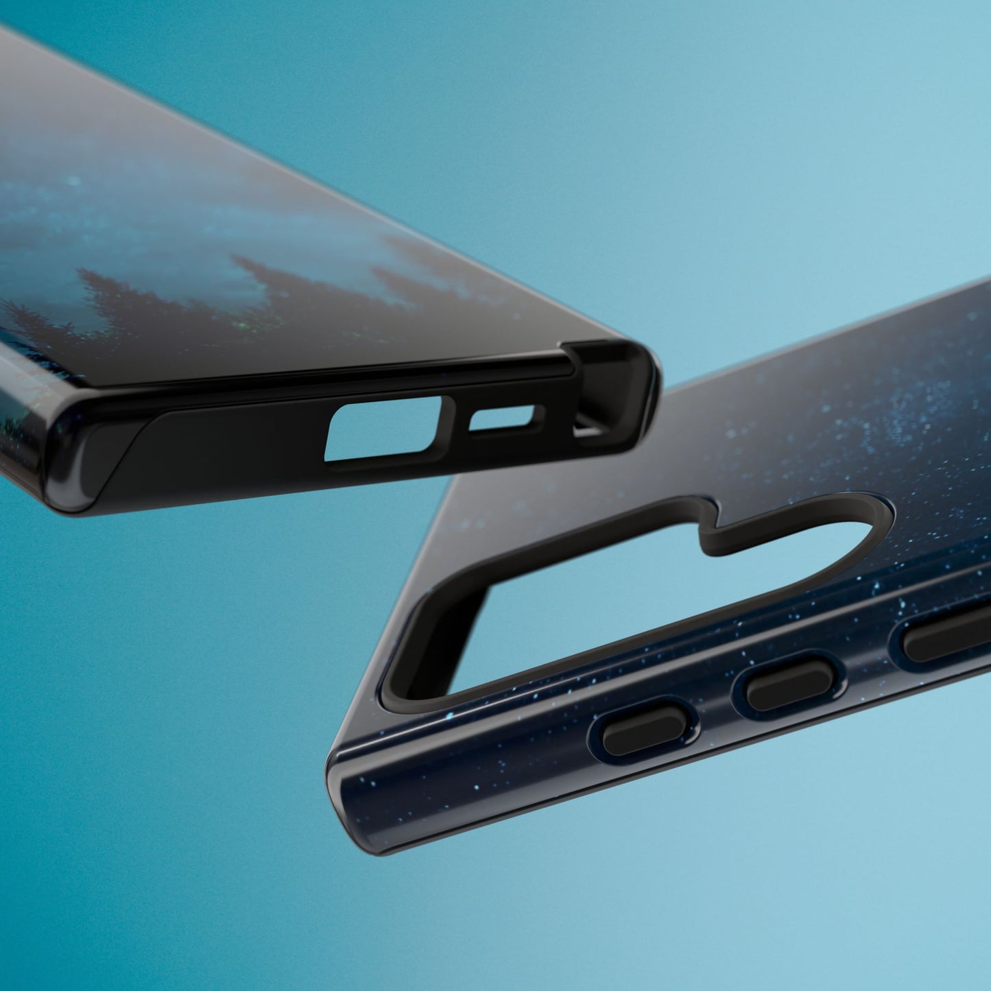 Dark Starry Night Phone Case - Winter Theme Phone Cover for iPhone, Pixel and Samsung Galaxy Models