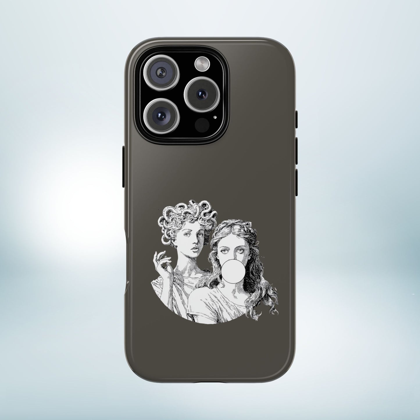 Athena and Medusa Phone Case, Greek Mythology Tough Cover, Gothic Art iPhone Samsung Pixel Case