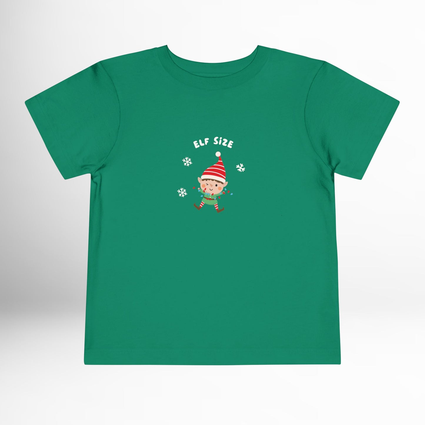 Elf Size Toddler T-Shirt - Christmas Holiday Kids Tee