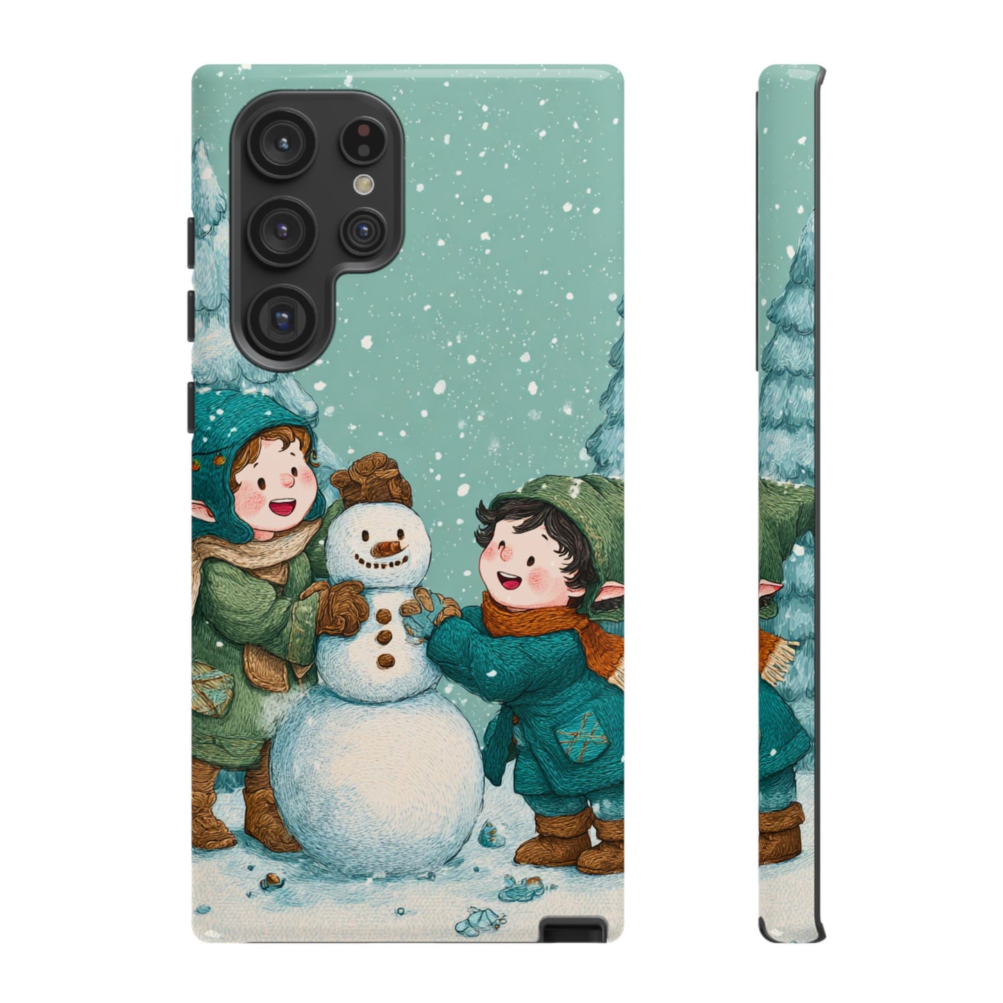 Elf Snowman Winter Phone Case Cute Holiday Cover for iPhone Samsung Pixel